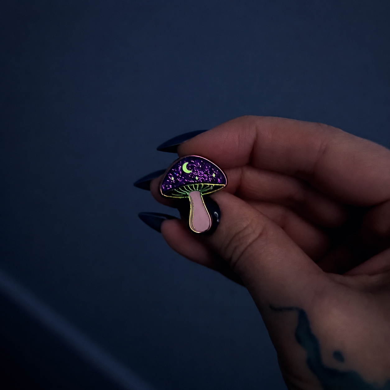 Celestial Mushroom Enamel Pin
