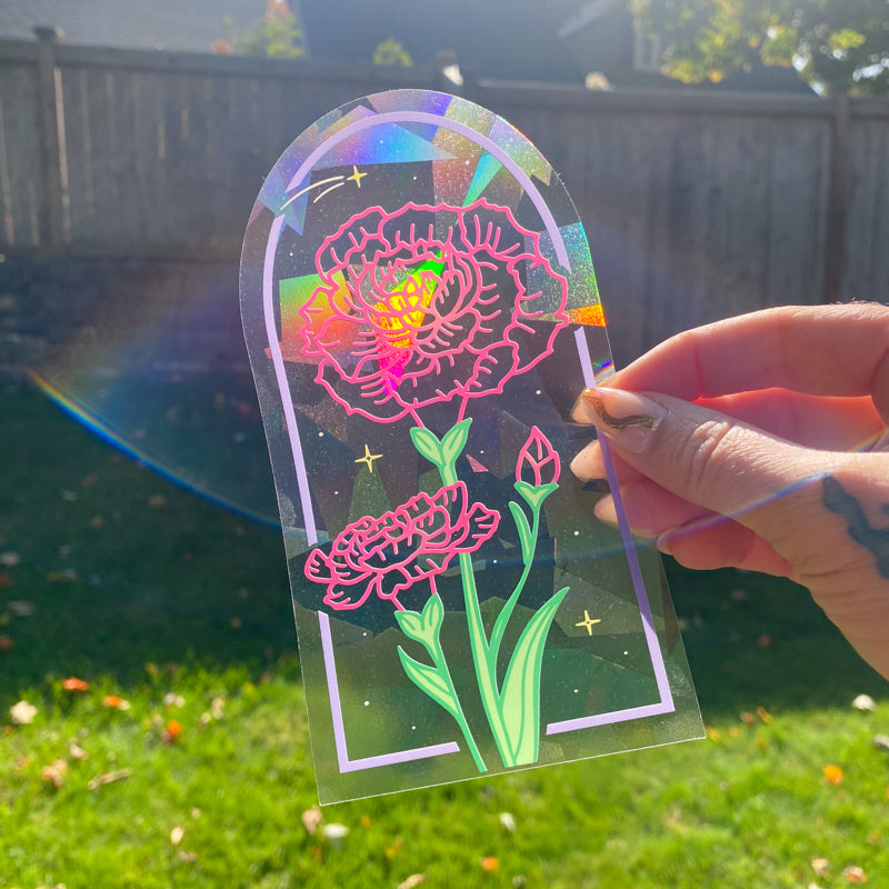 Carnations Suncatcher Decal