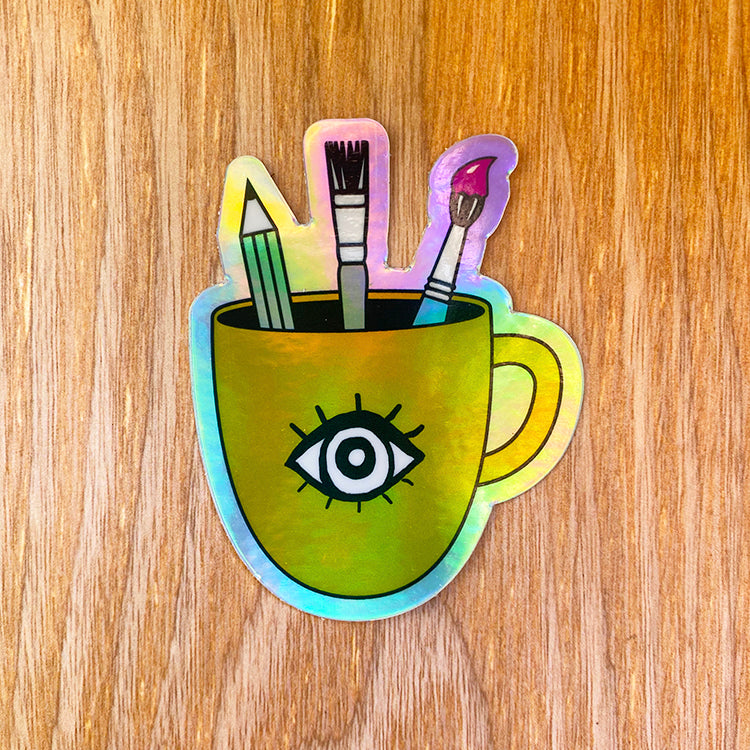 Coffee & Creativity Vinyl Sticker