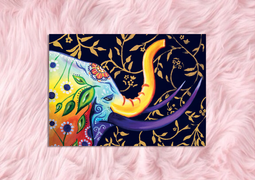 Boho Elephant Art Print