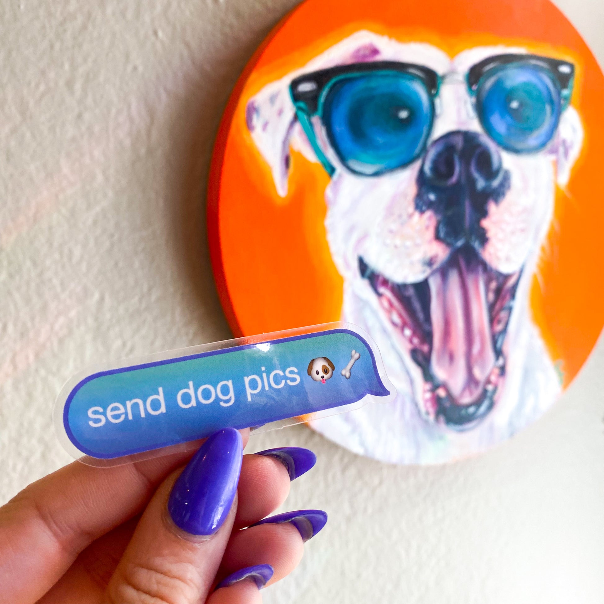 Send Dog Pics Vinyl Sticker