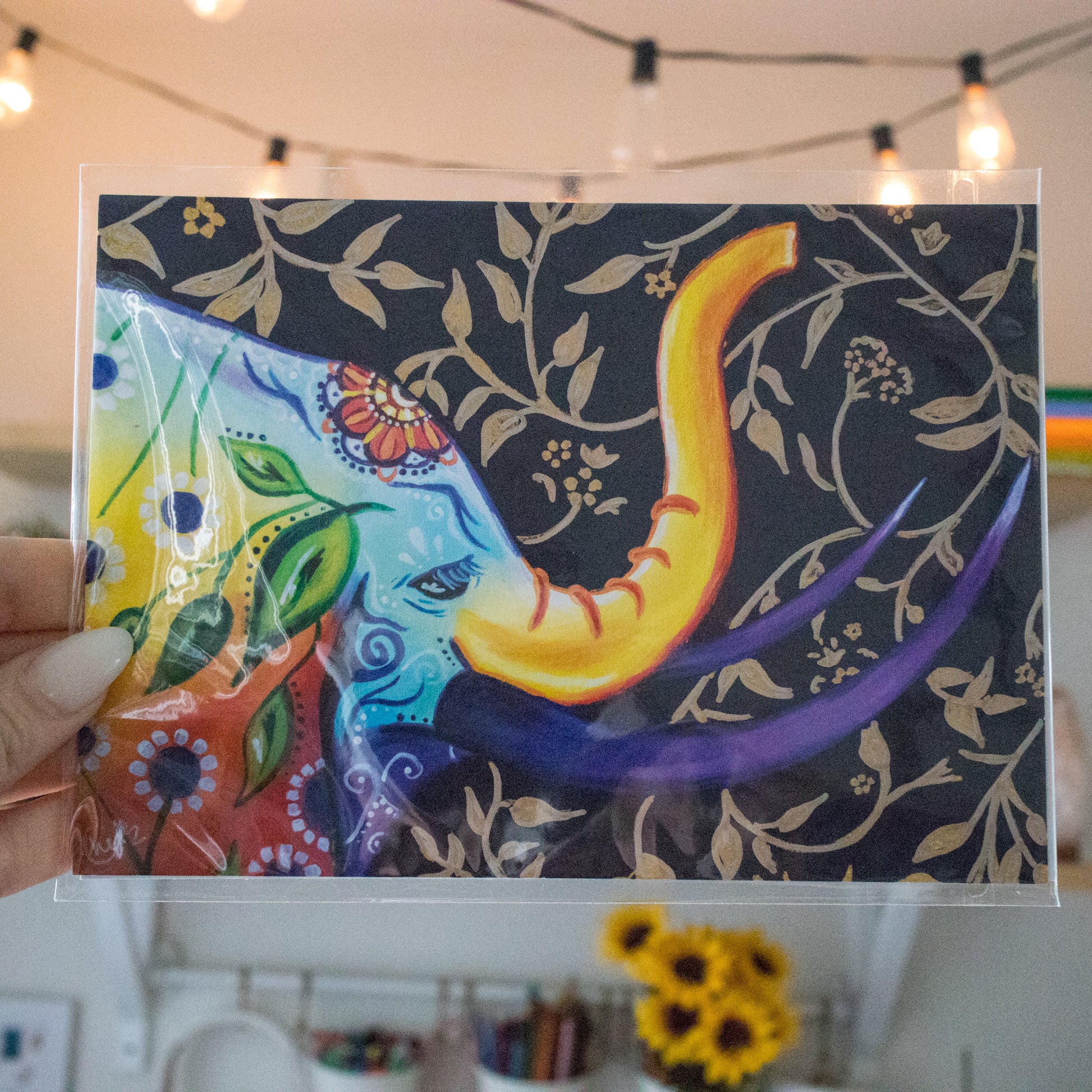 Boho Elephant Art Print
