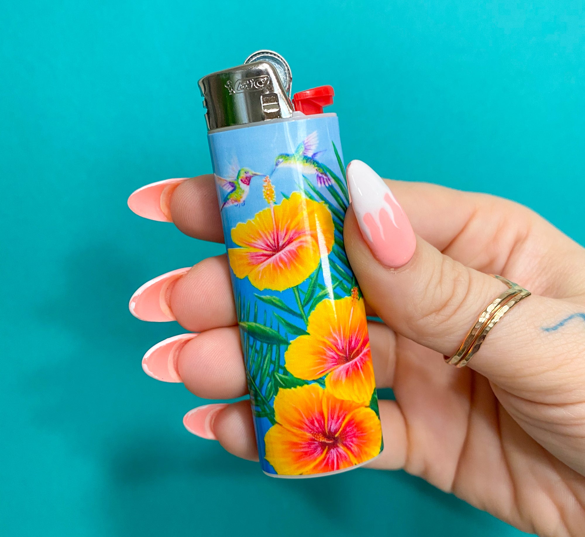 Hummingbird Hibiscus Lighter