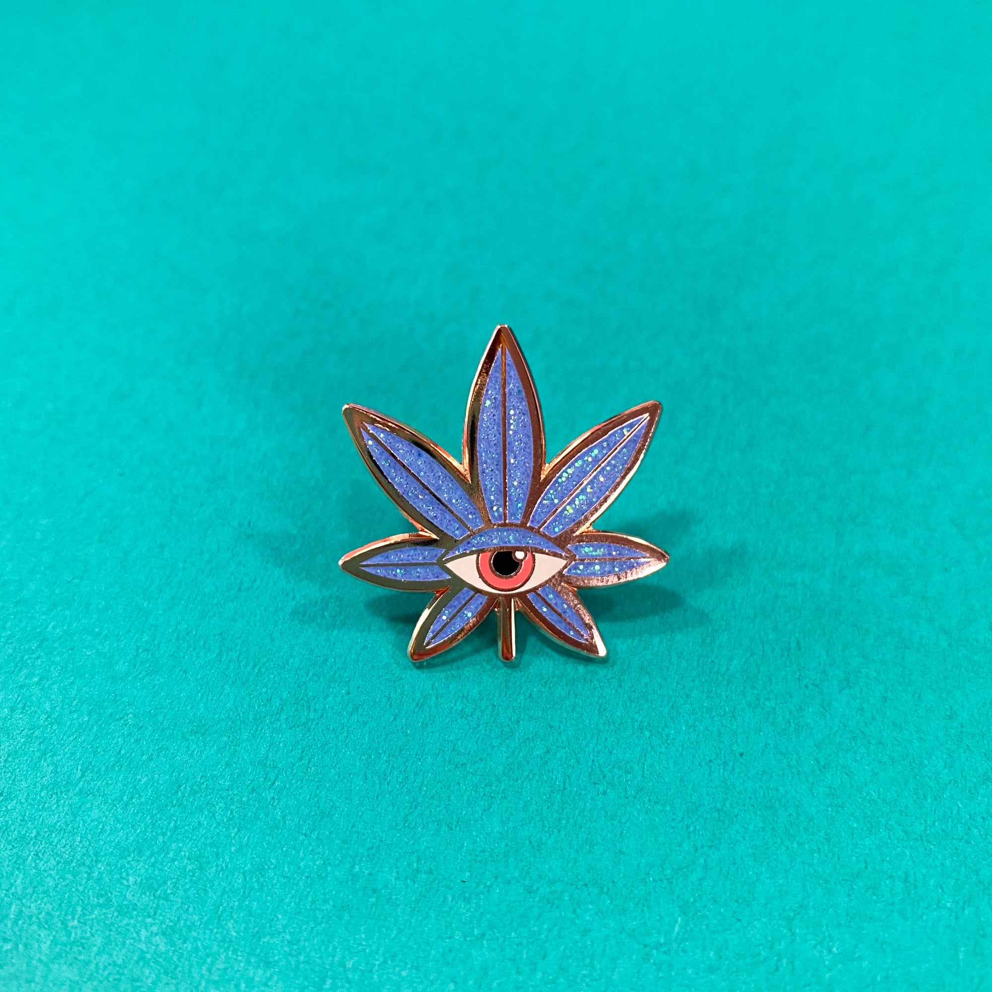 Psychedelic Weed Leaf Enamel Pin