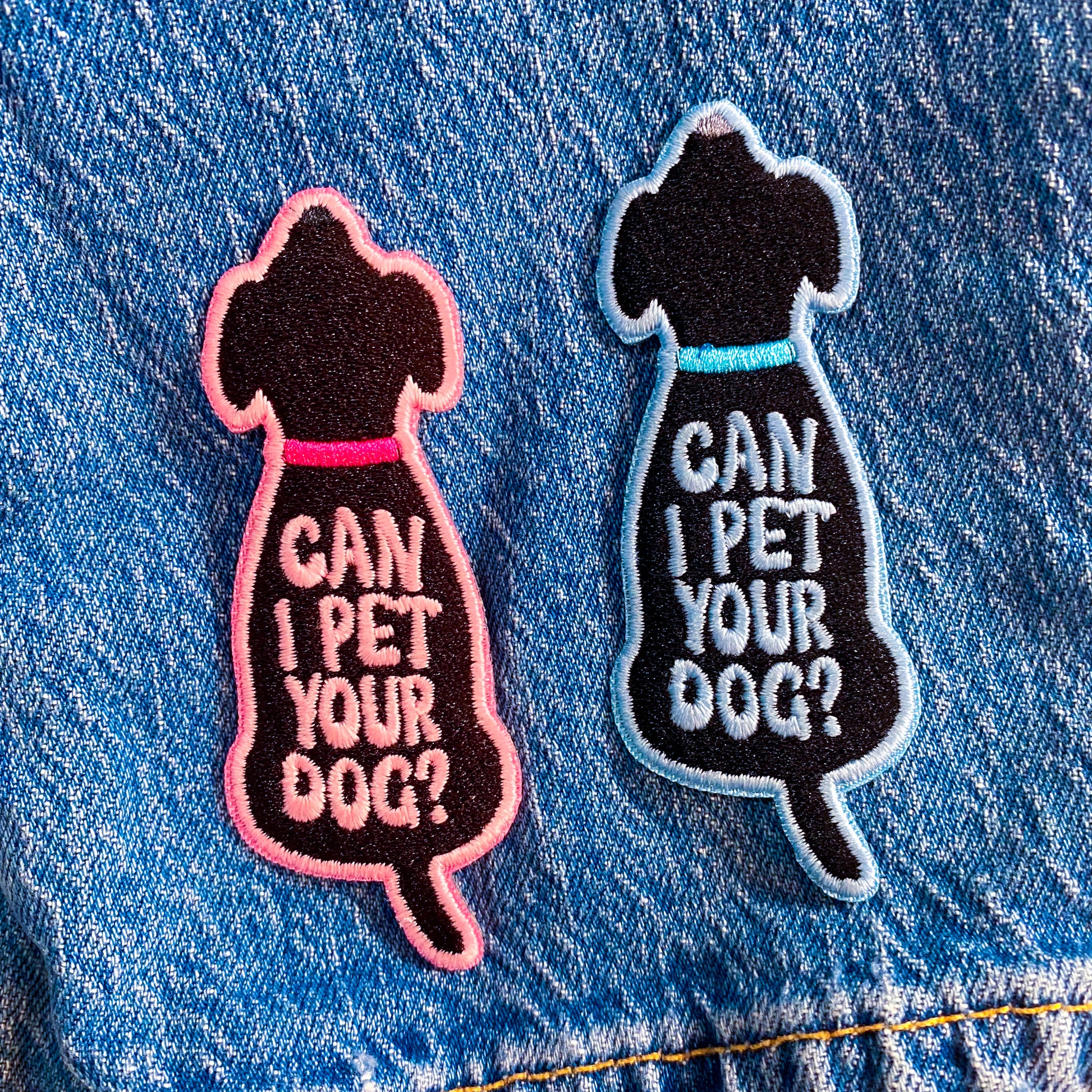 Can I Pet Your Dog Embroidered Iron-On Patch