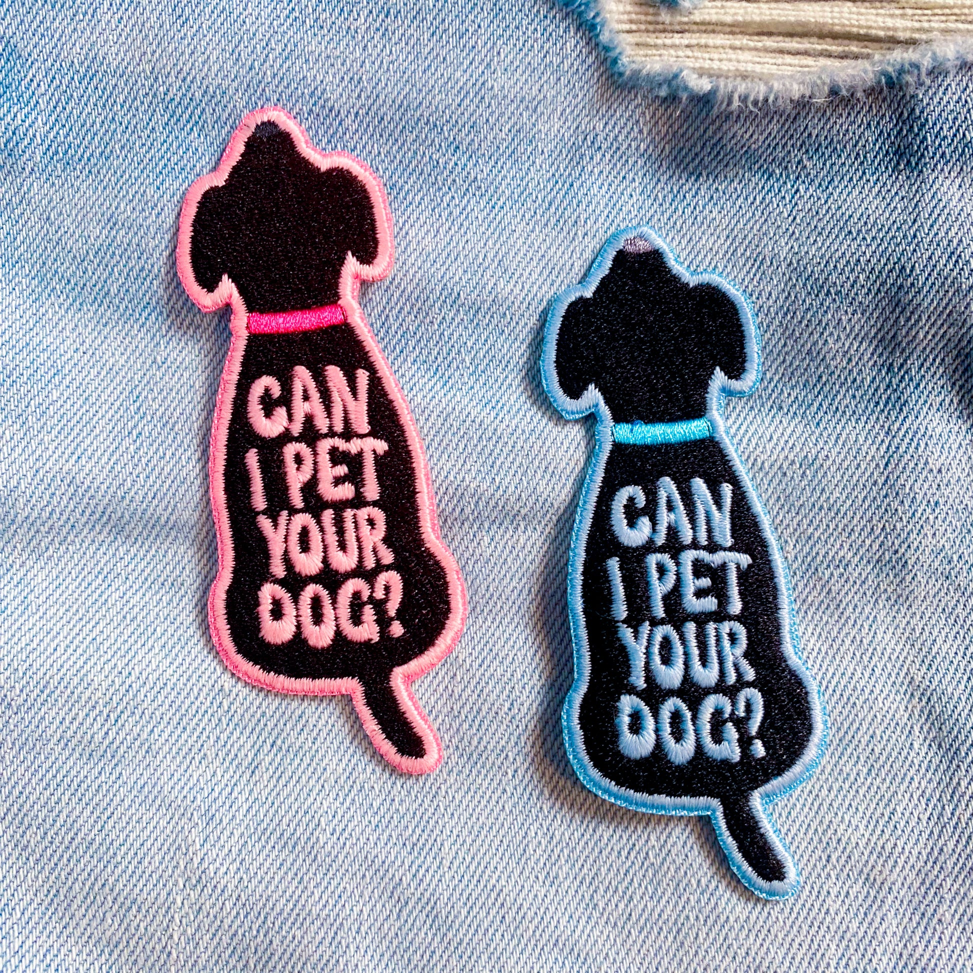 Can I Pet Your Dog Embroidered Iron-On Patch