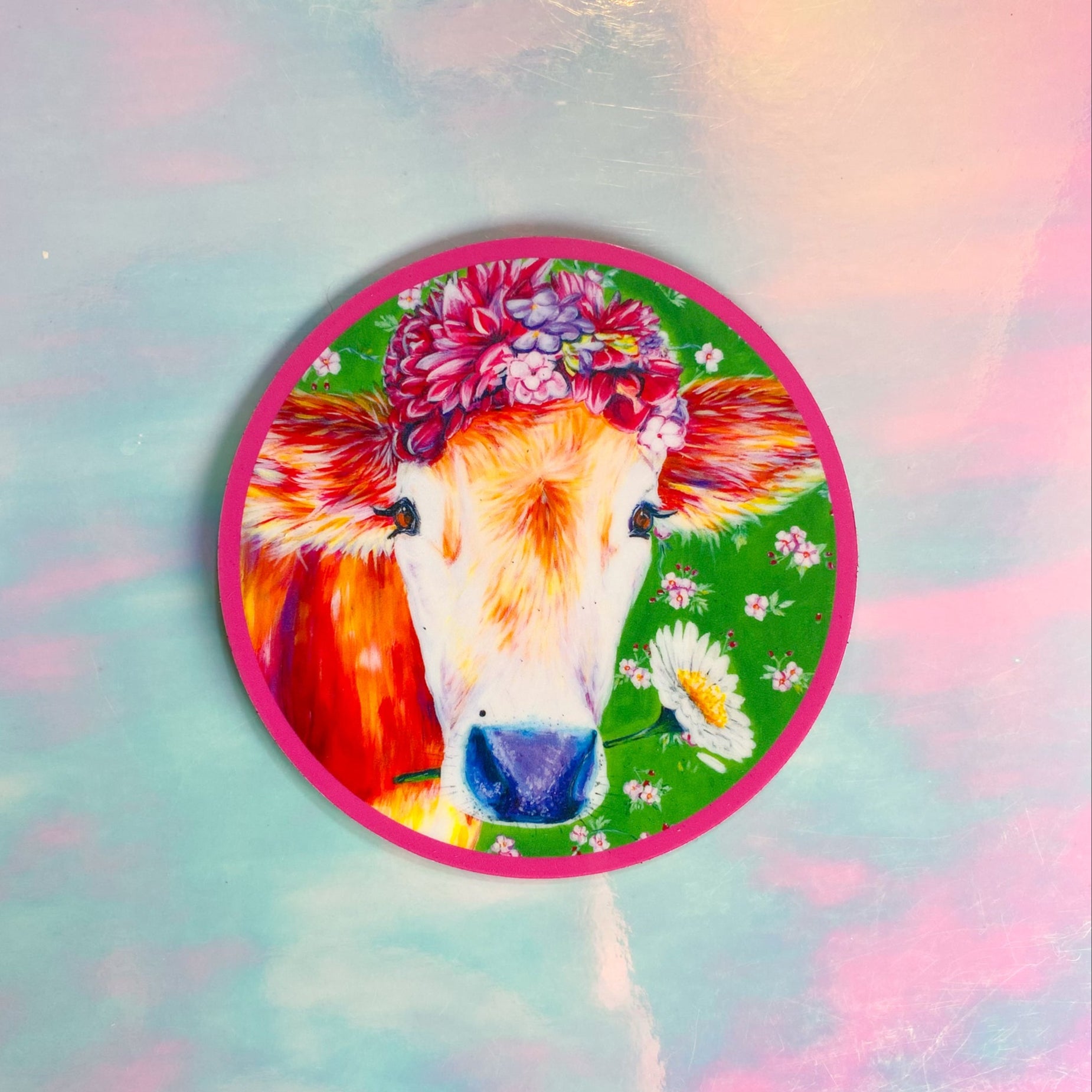 Frida Cowlo the Floral Cow Magnet
