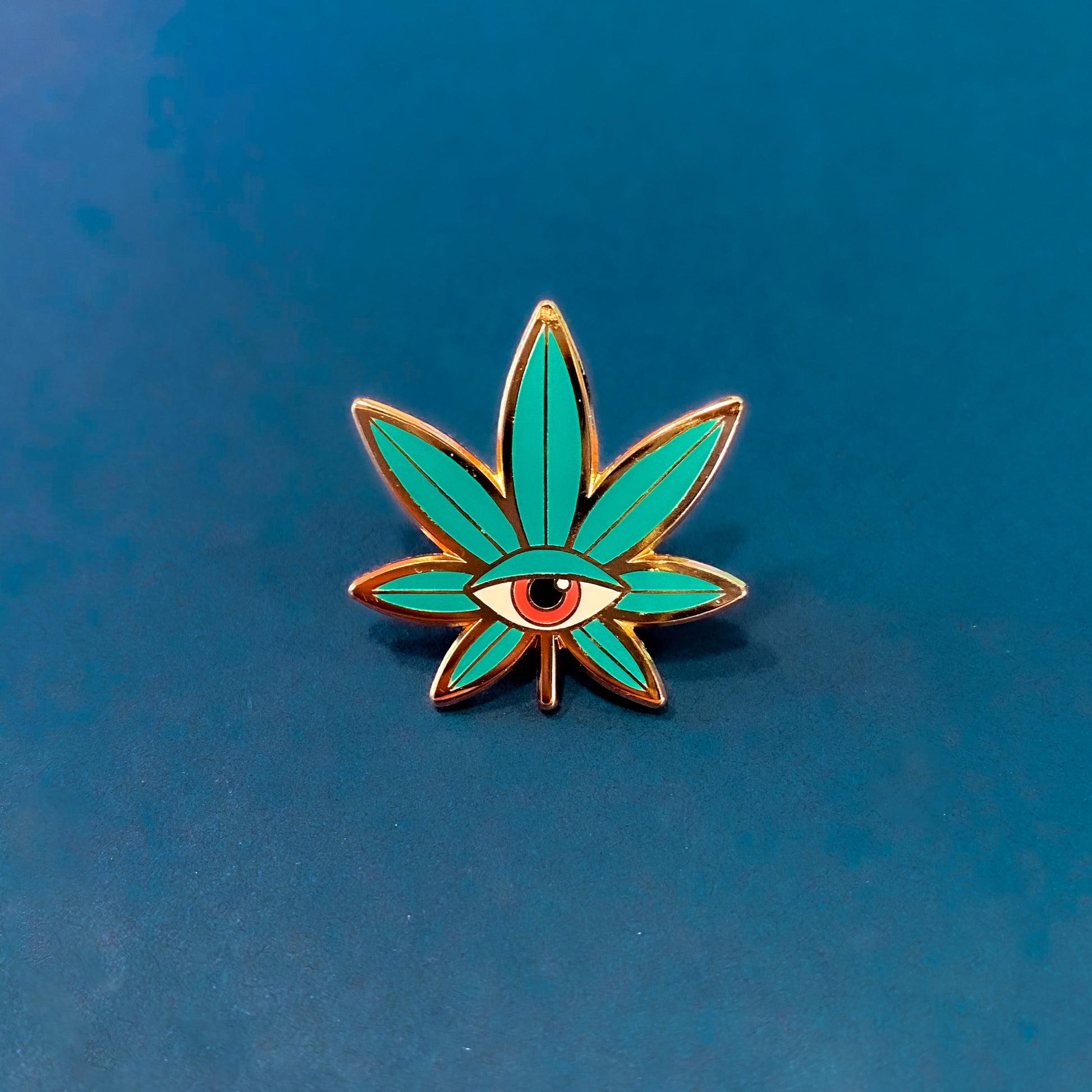 Psychedelic Weed Leaf Enamel Pin