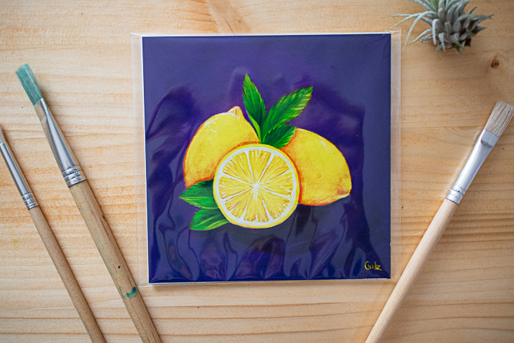 Colorful Lemon Art Print