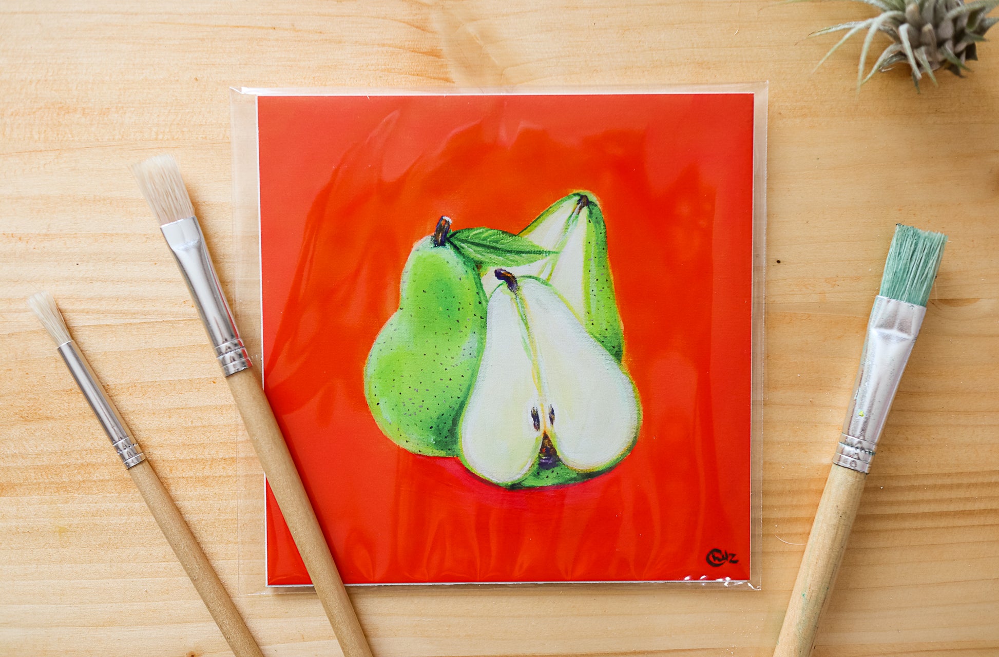 Colorful Pear Art Print