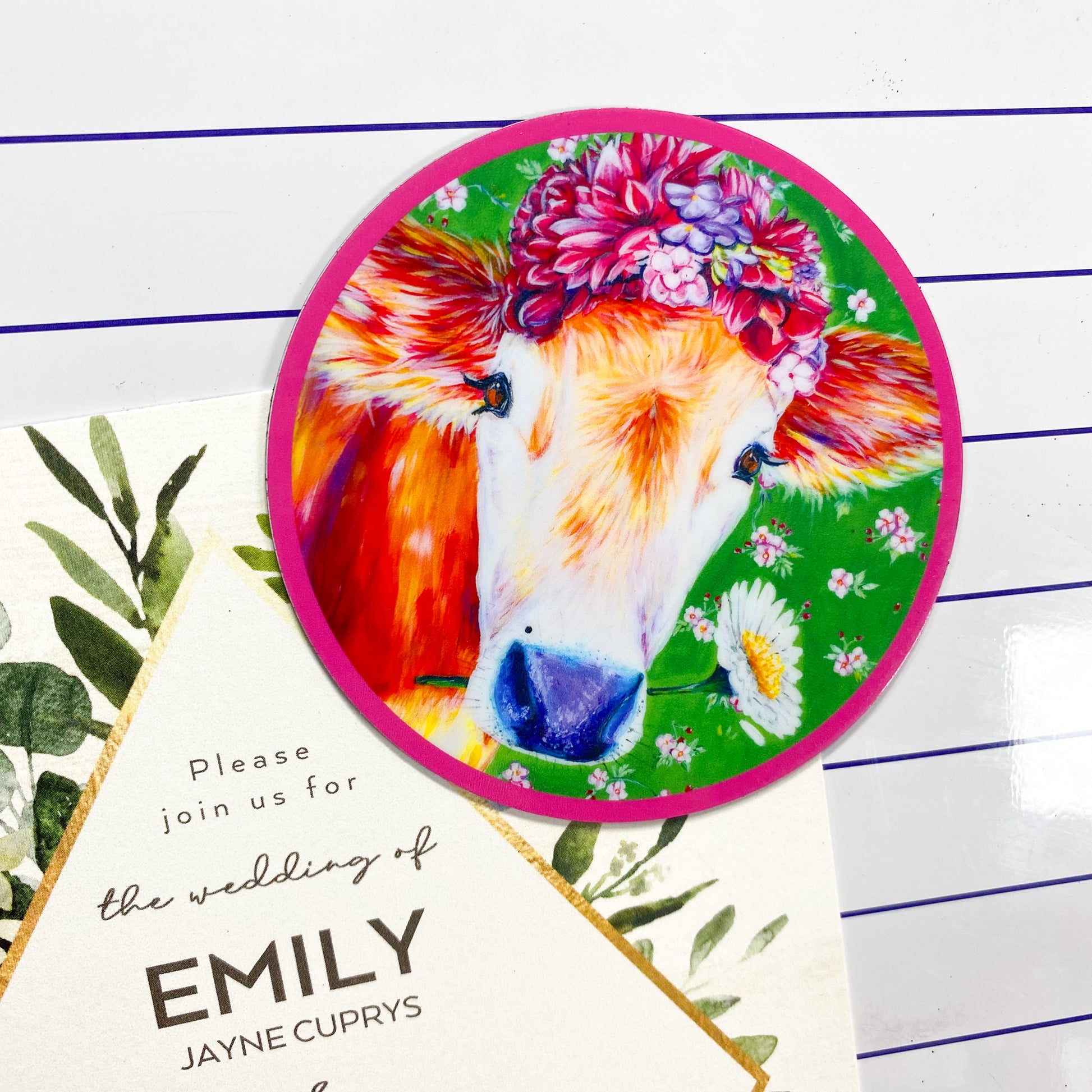 Frida Cowlo the Floral Cow Magnet