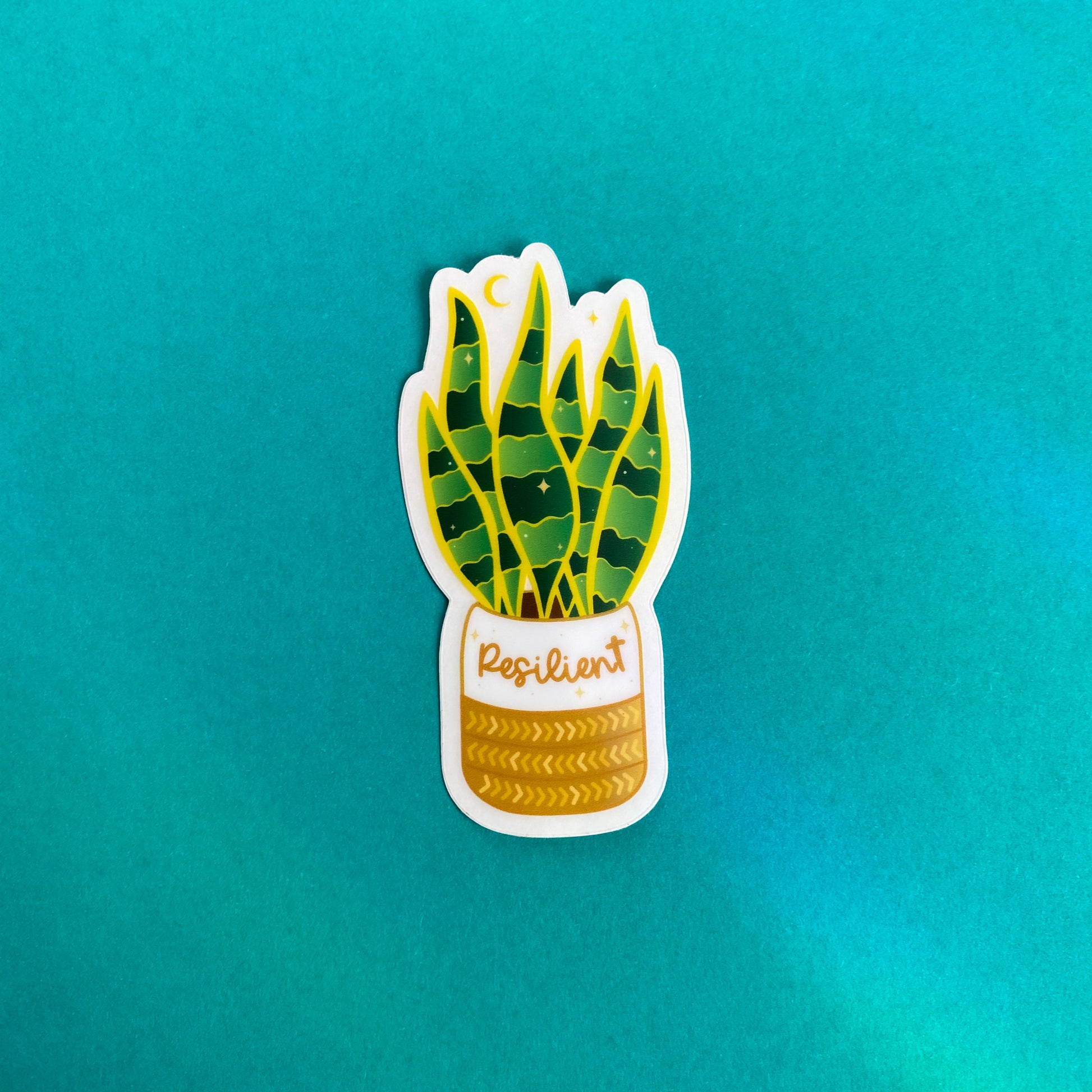 Resilient Snake Plant Vinyl Sticker