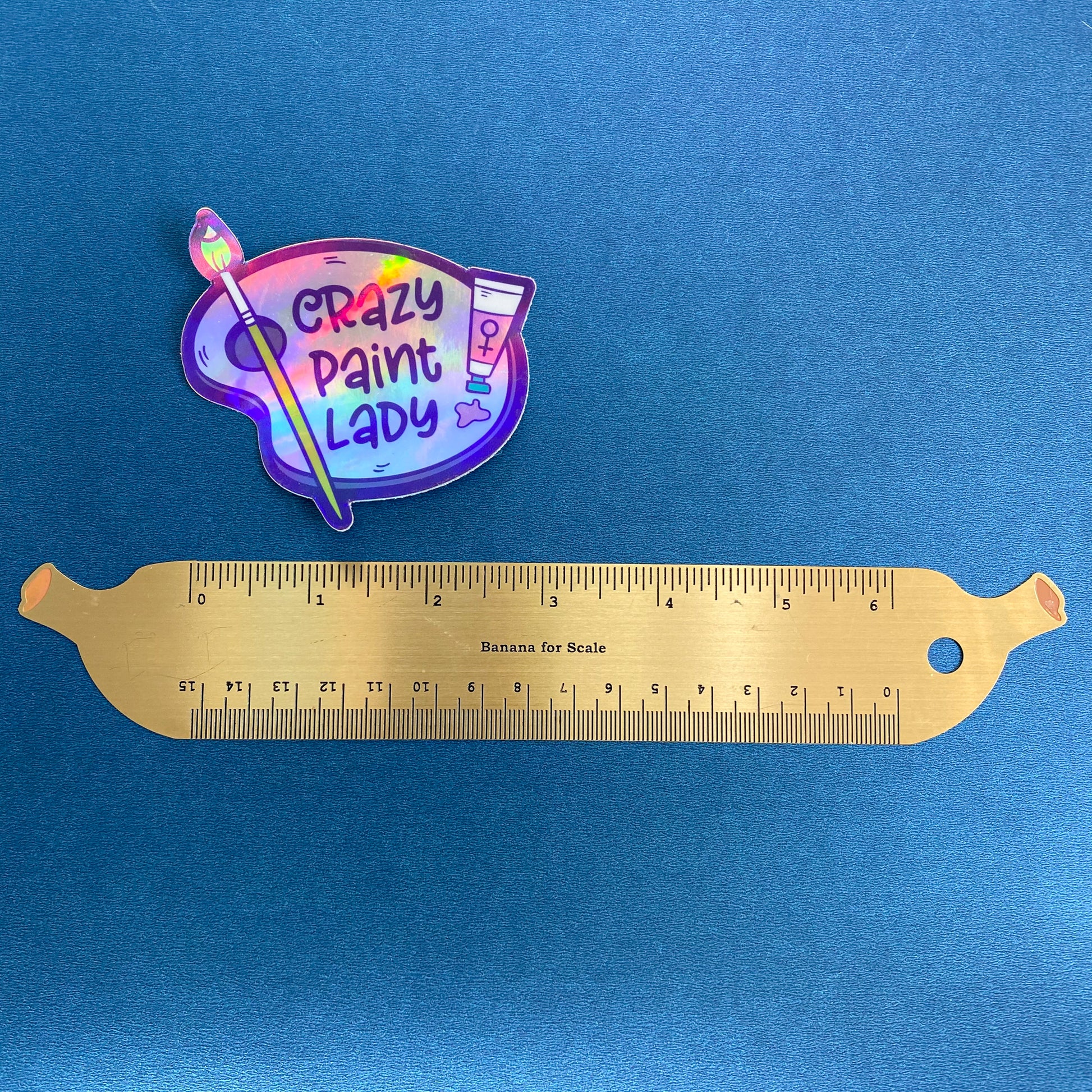 Crazy Paint Lady Vinyl Sticker