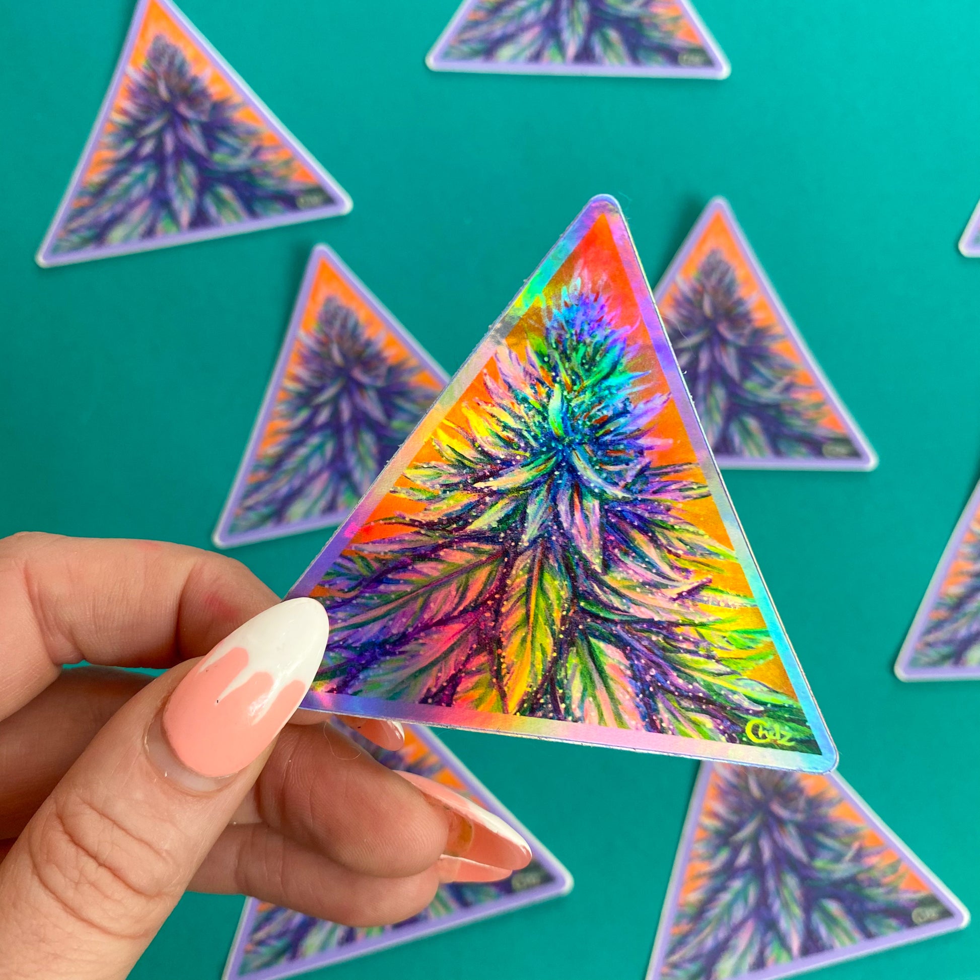 Purple Haze Weed Vinyl Sticker