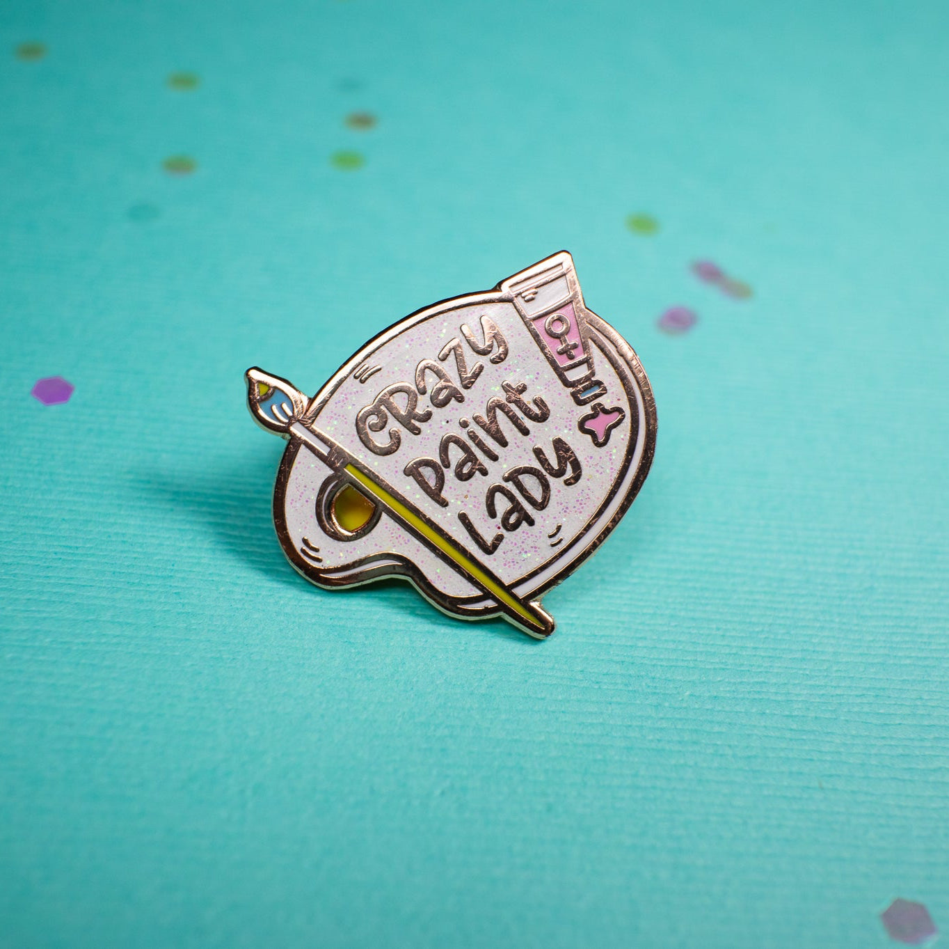 Crazy Paint Lady Enamel Pin