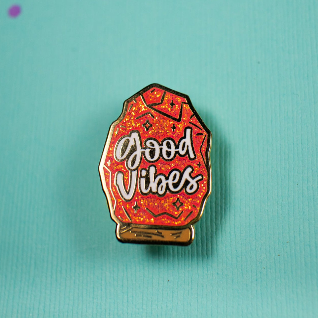 Good Vibes Salt Lamp Enamel Pin