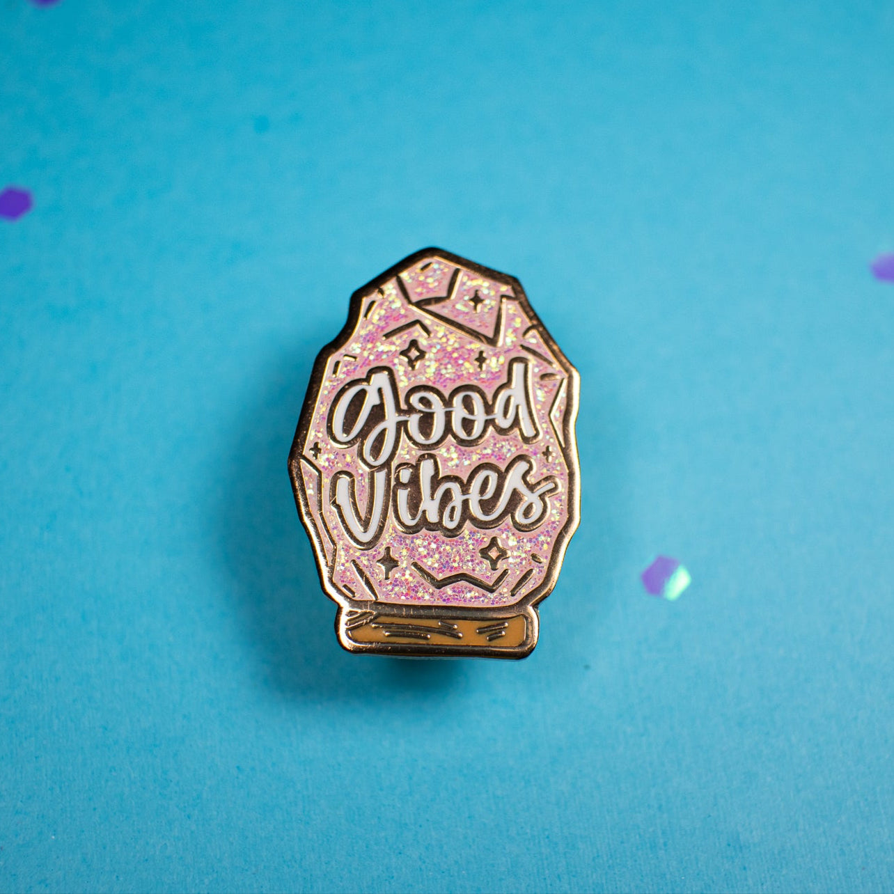 Good Vibes Salt Lamp Enamel Pin