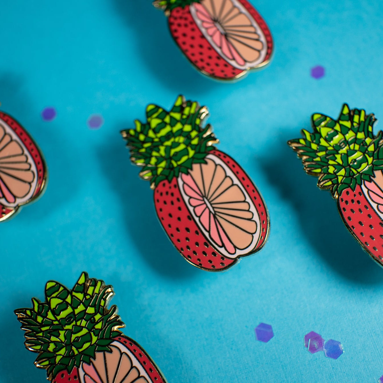 Pineberry Melonfruit Enamel Pin