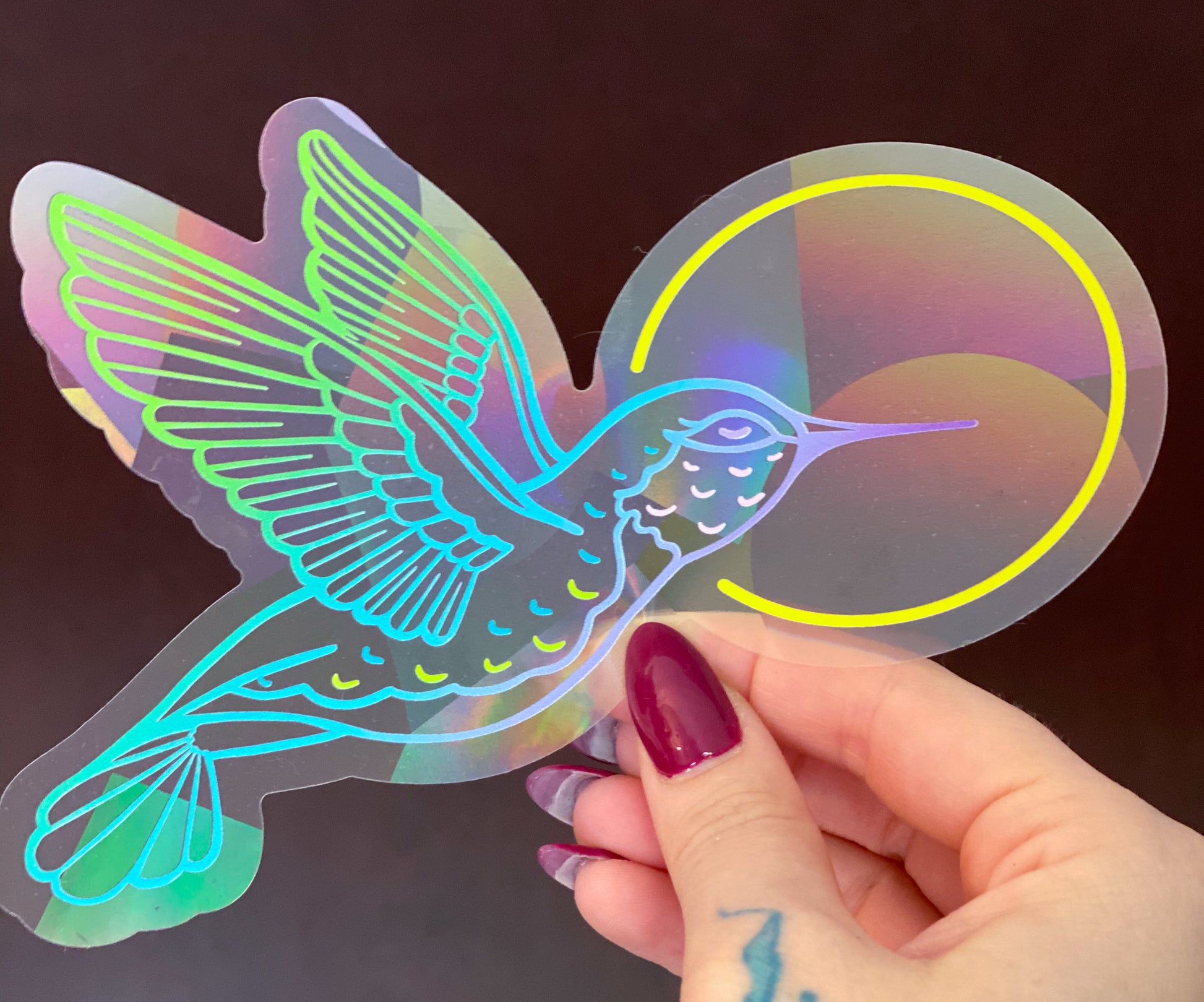 Hummingbird Suncatcher Decal
