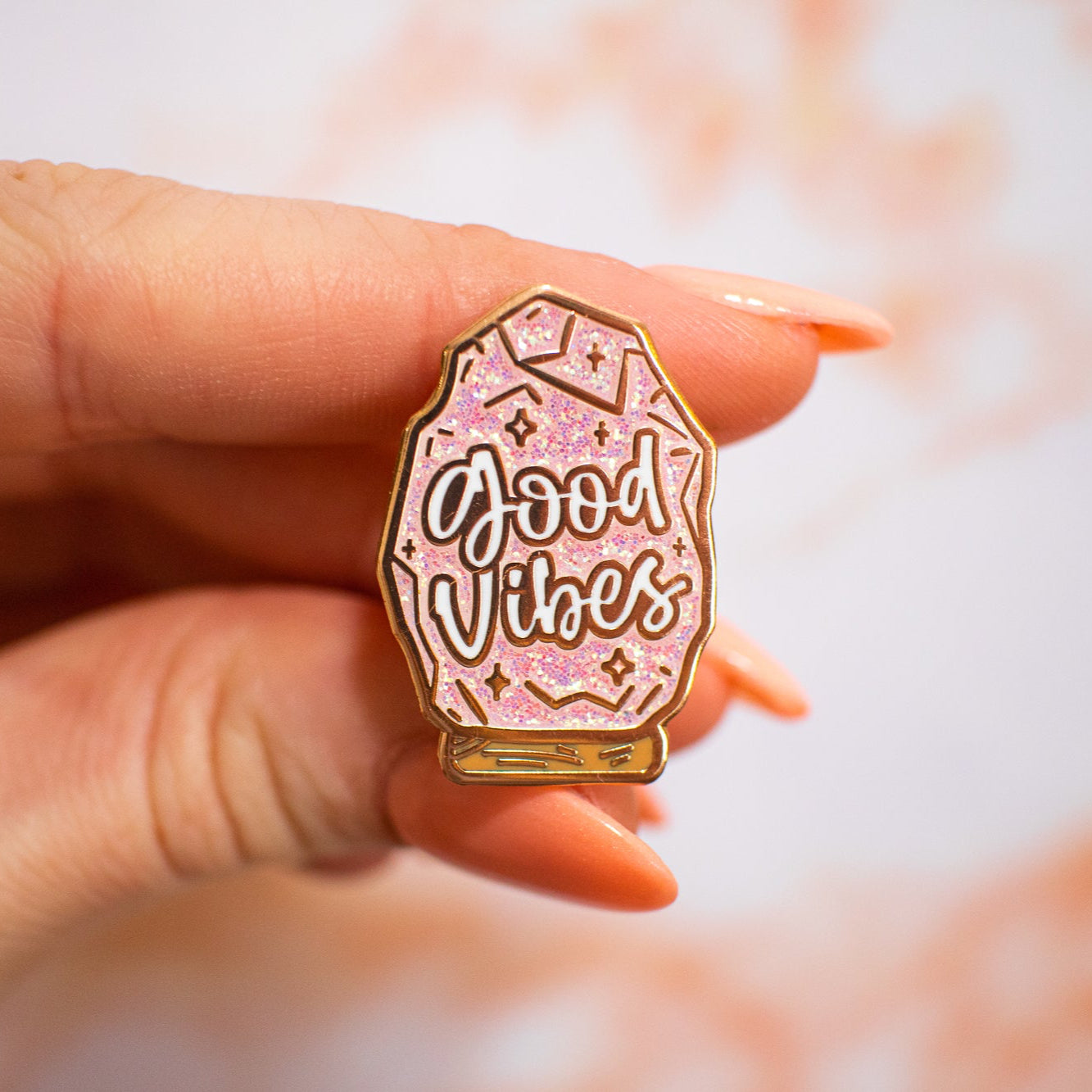 Good Vibes Salt Lamp Enamel Pin