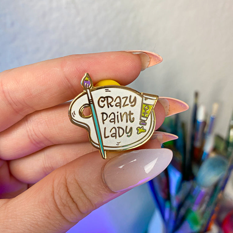 Crazy Paint Lady Enamel Pin