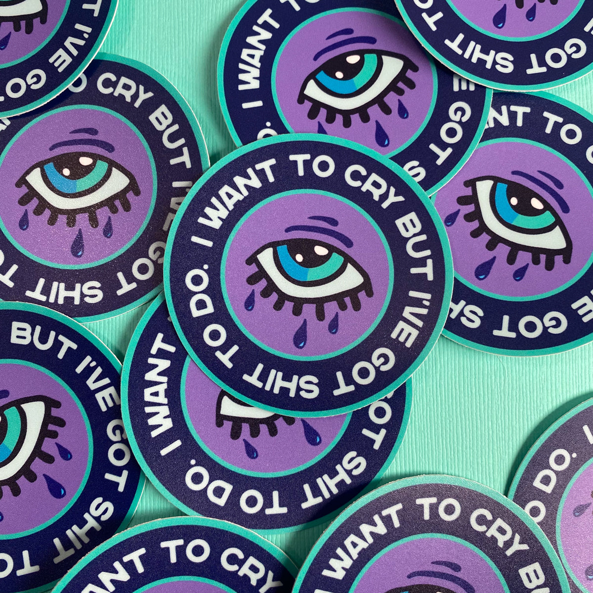 I Want To Cry Vinyl Sticker