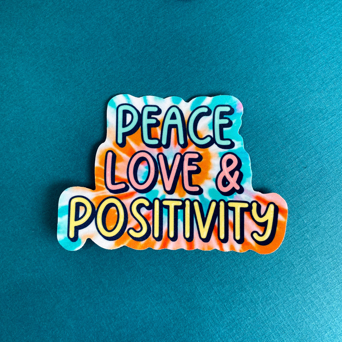 Peace, Love, and Positivity Sticker