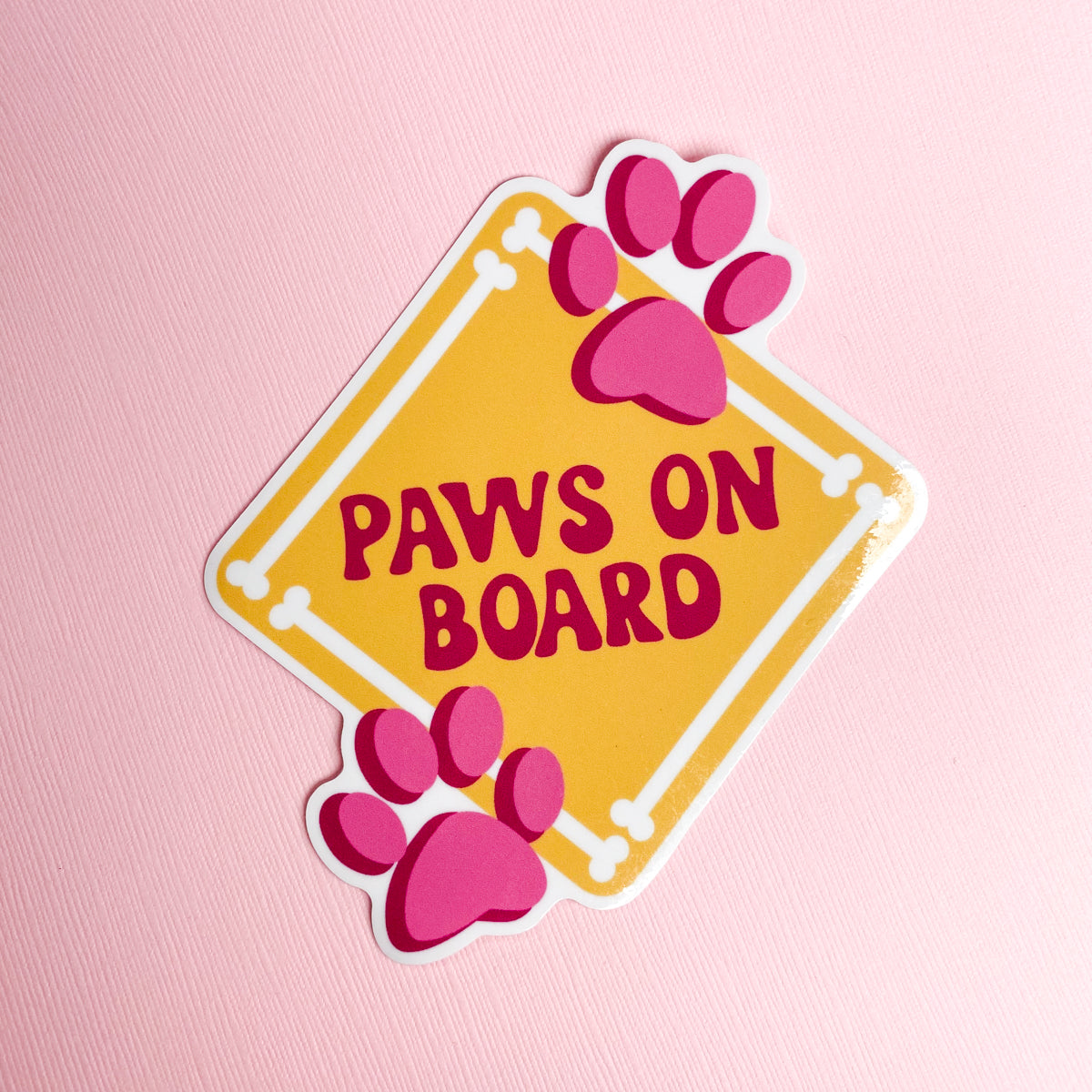 Paws on Board Vinyl Sticker