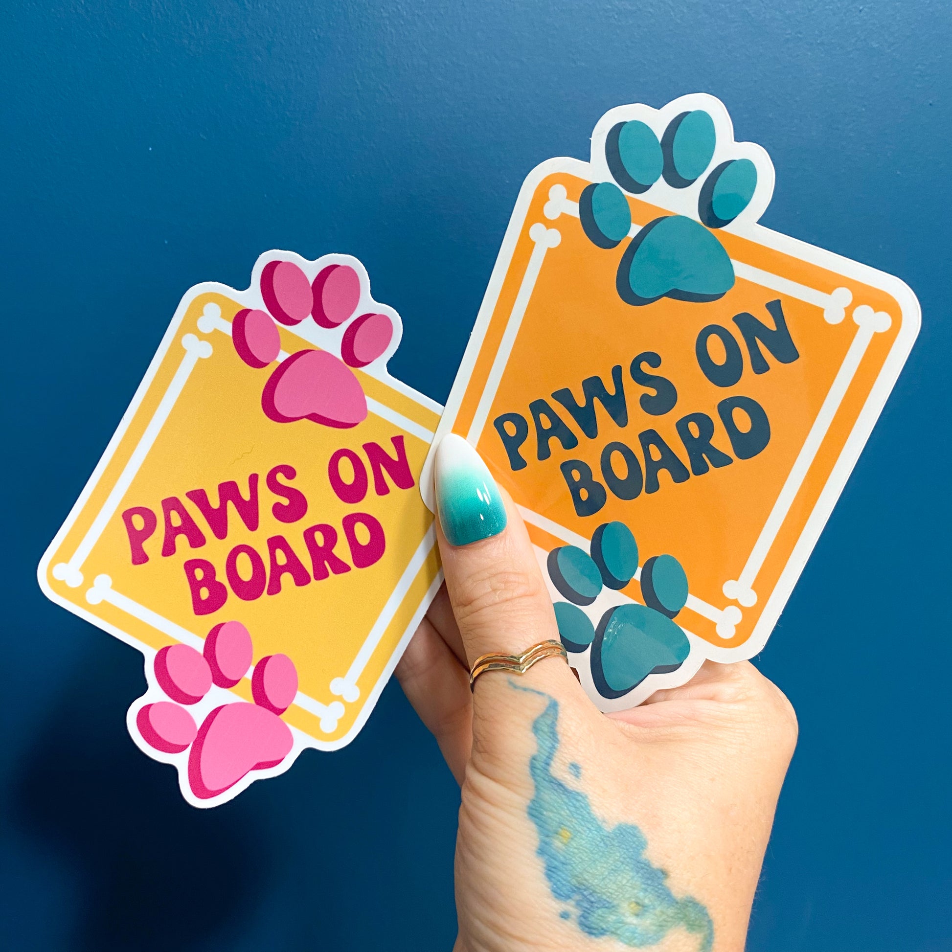 Paws on Board Vinyl Sticker