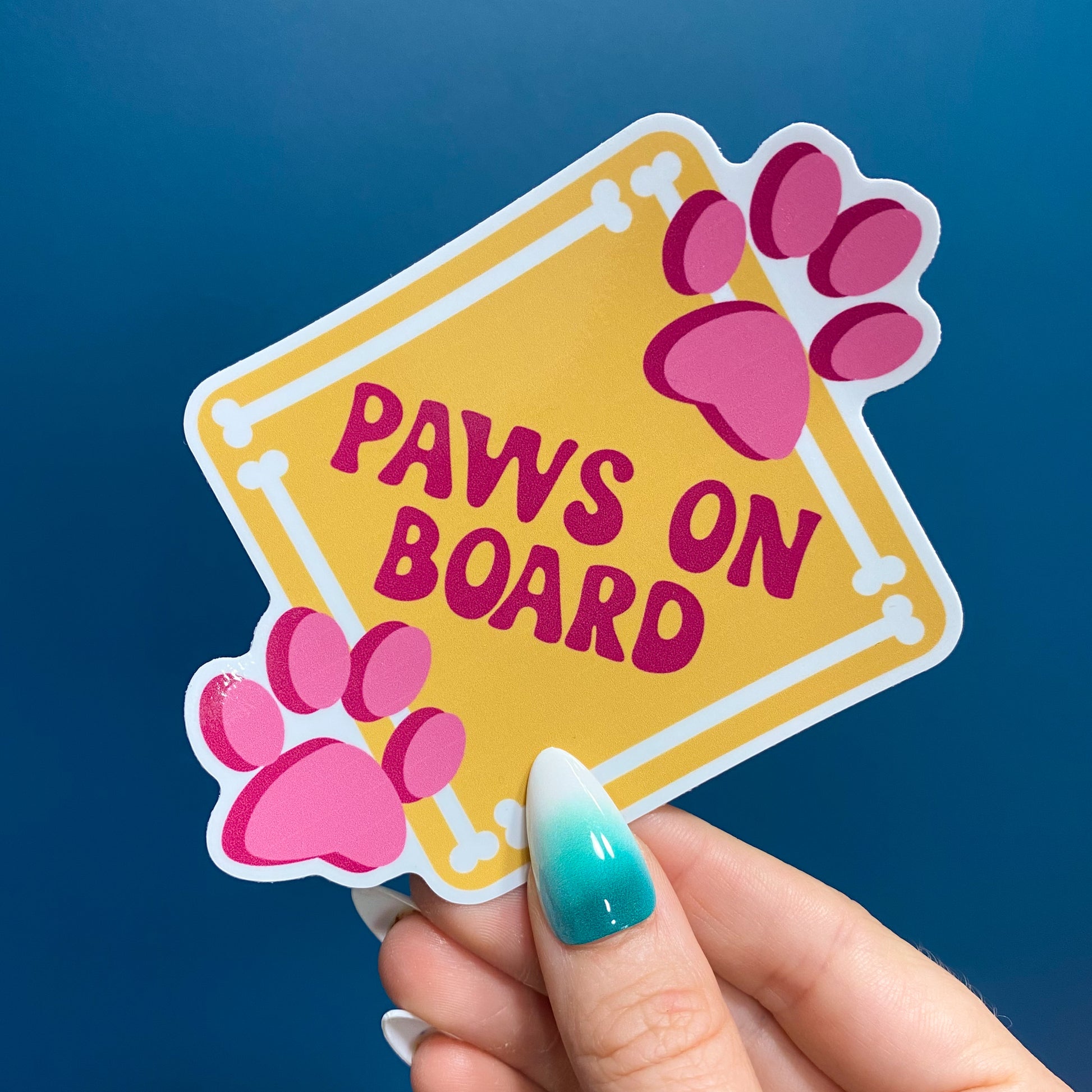 Paws on Board Vinyl Sticker