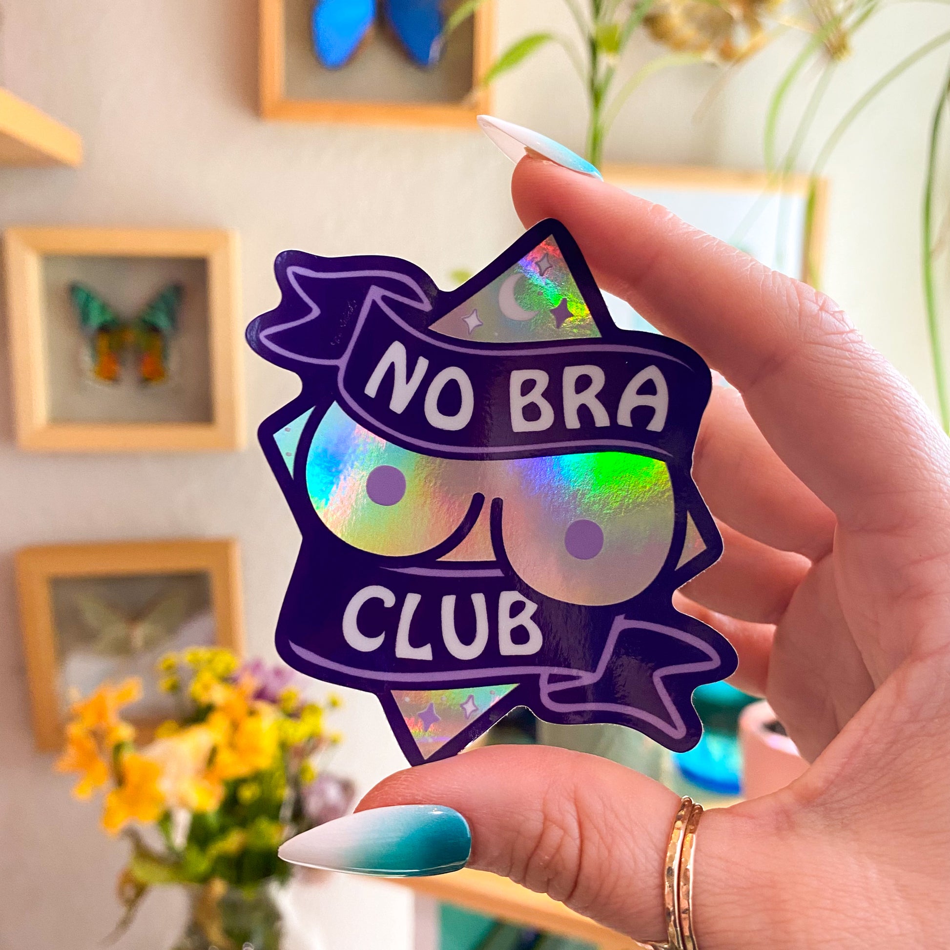 No Bra Club Vinyl Sticker