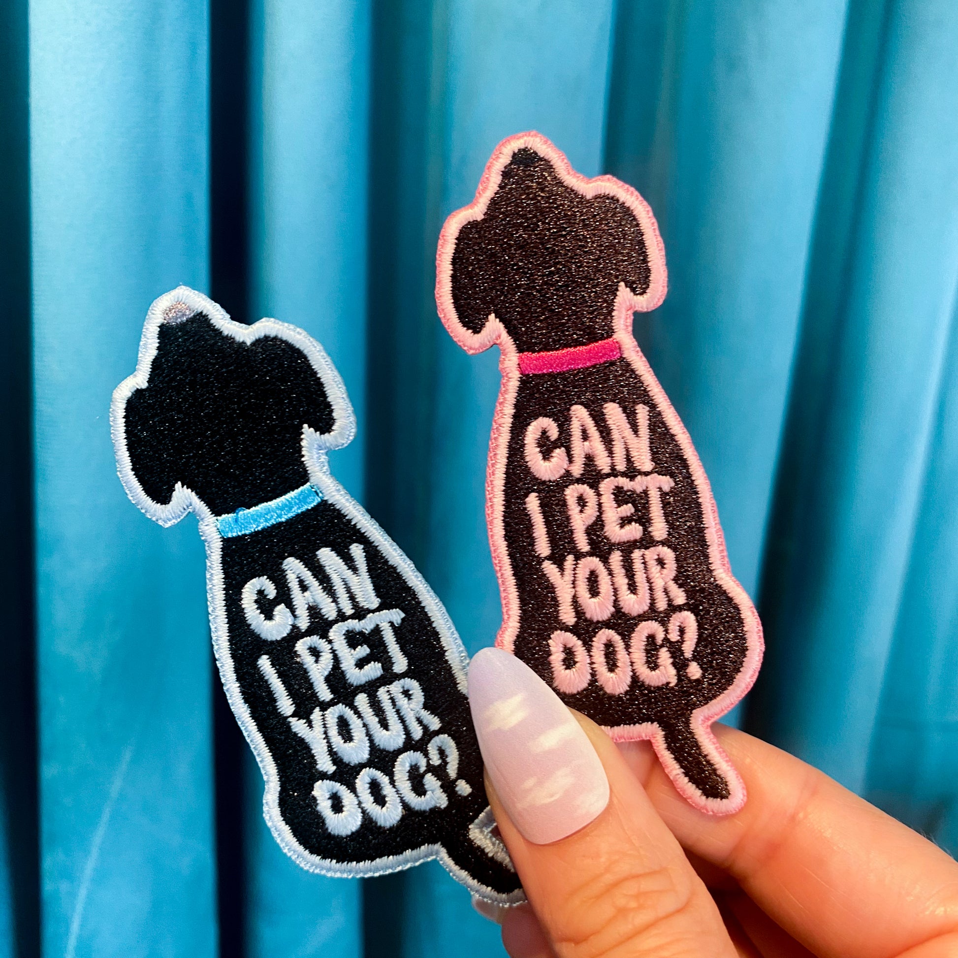 Can I Pet Your Dog Embroidered Iron-On Patch