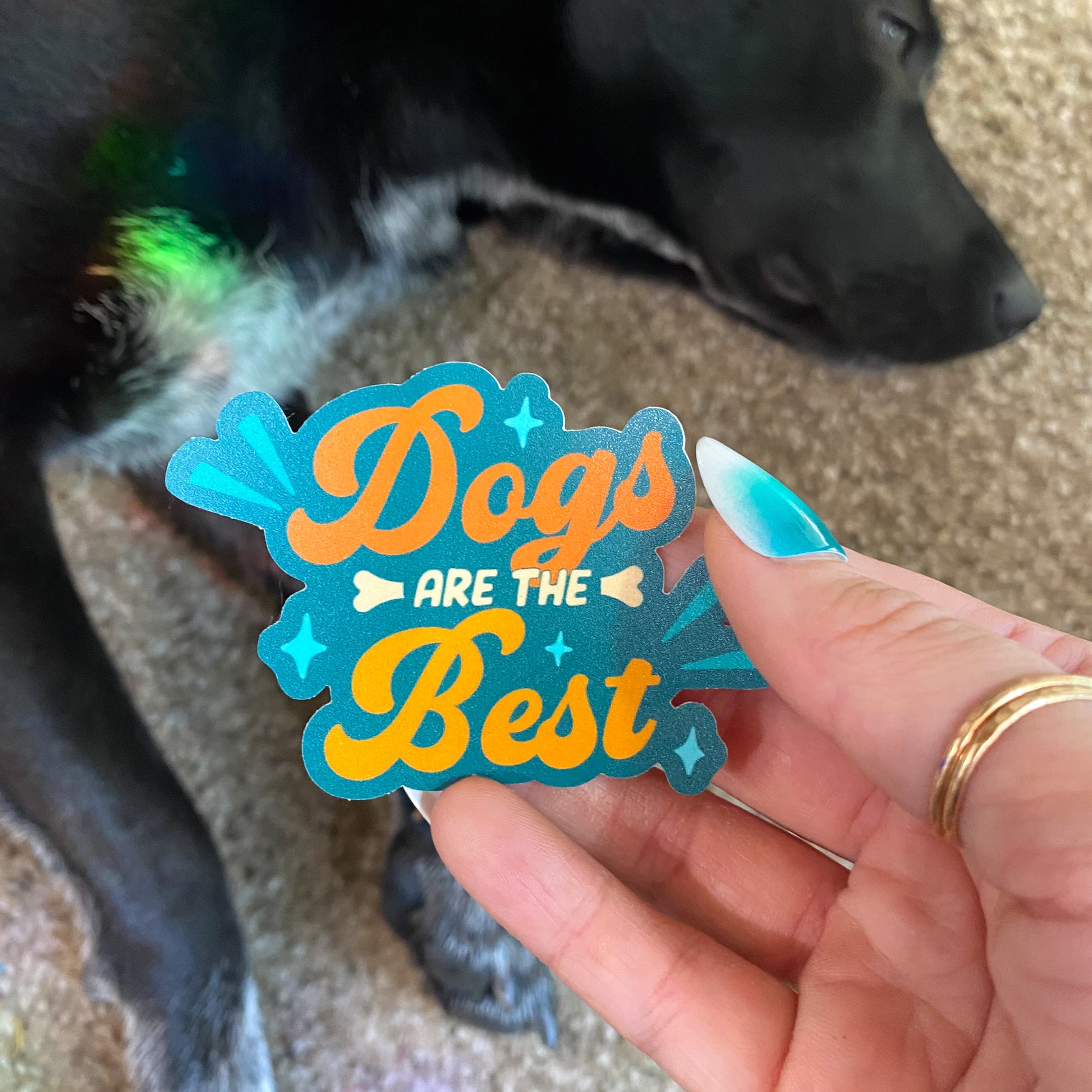 Dogs Are The Best Vinyl Sticker