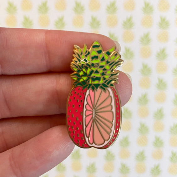 Pineberry Melonfruit Enamel Pin