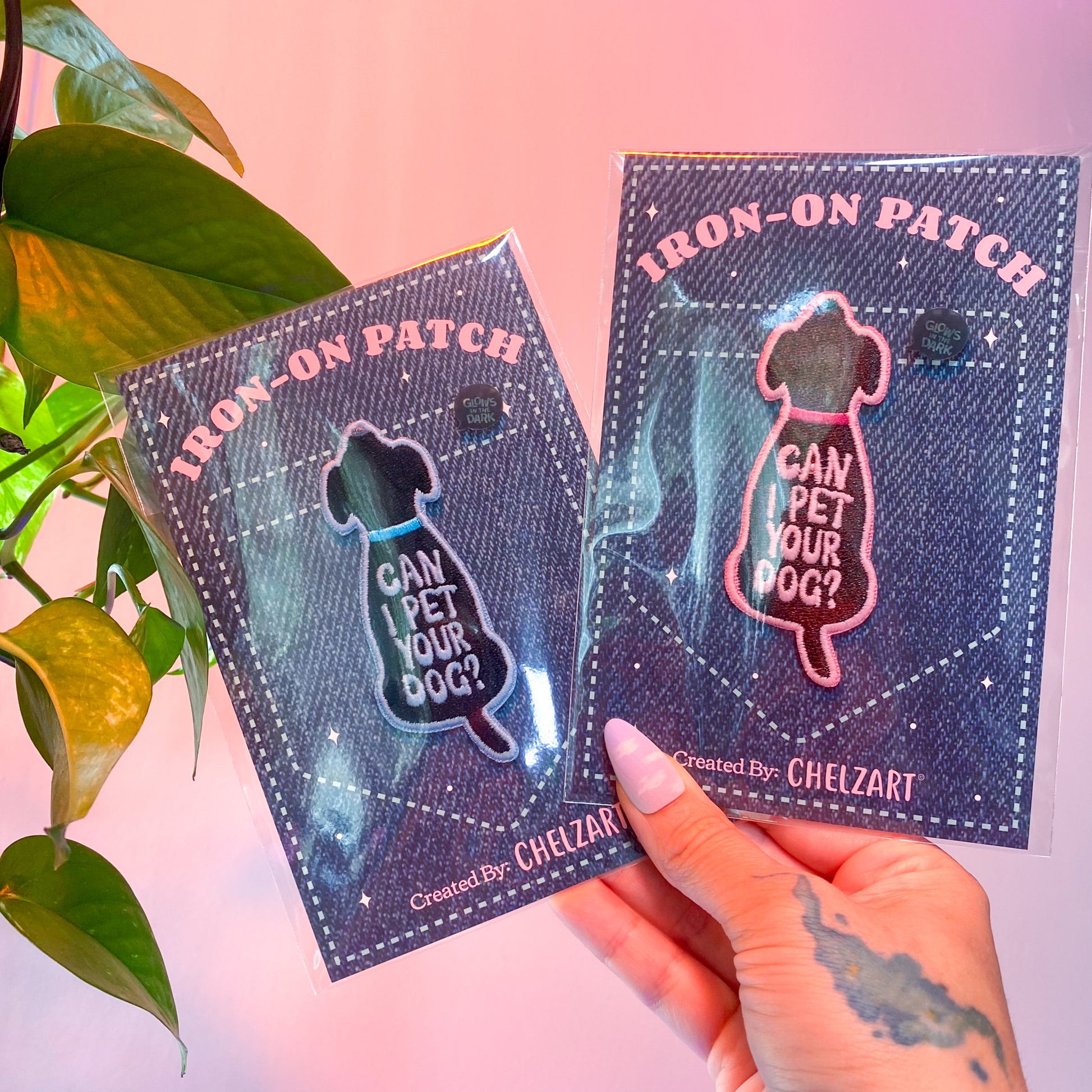 Can I Pet Your Dog Embroidered Iron-On Patch