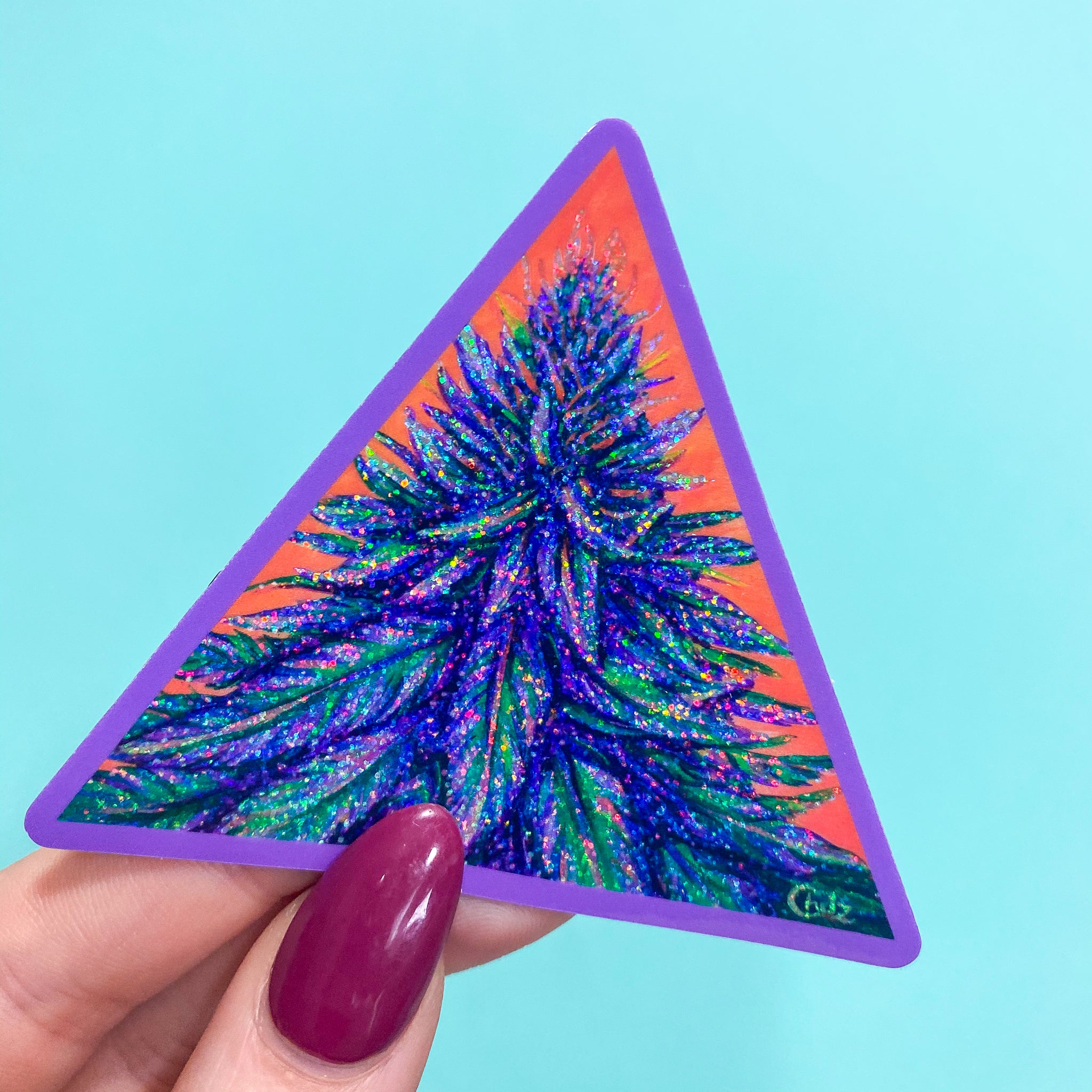 Purple Haze Weed Vinyl Sticker