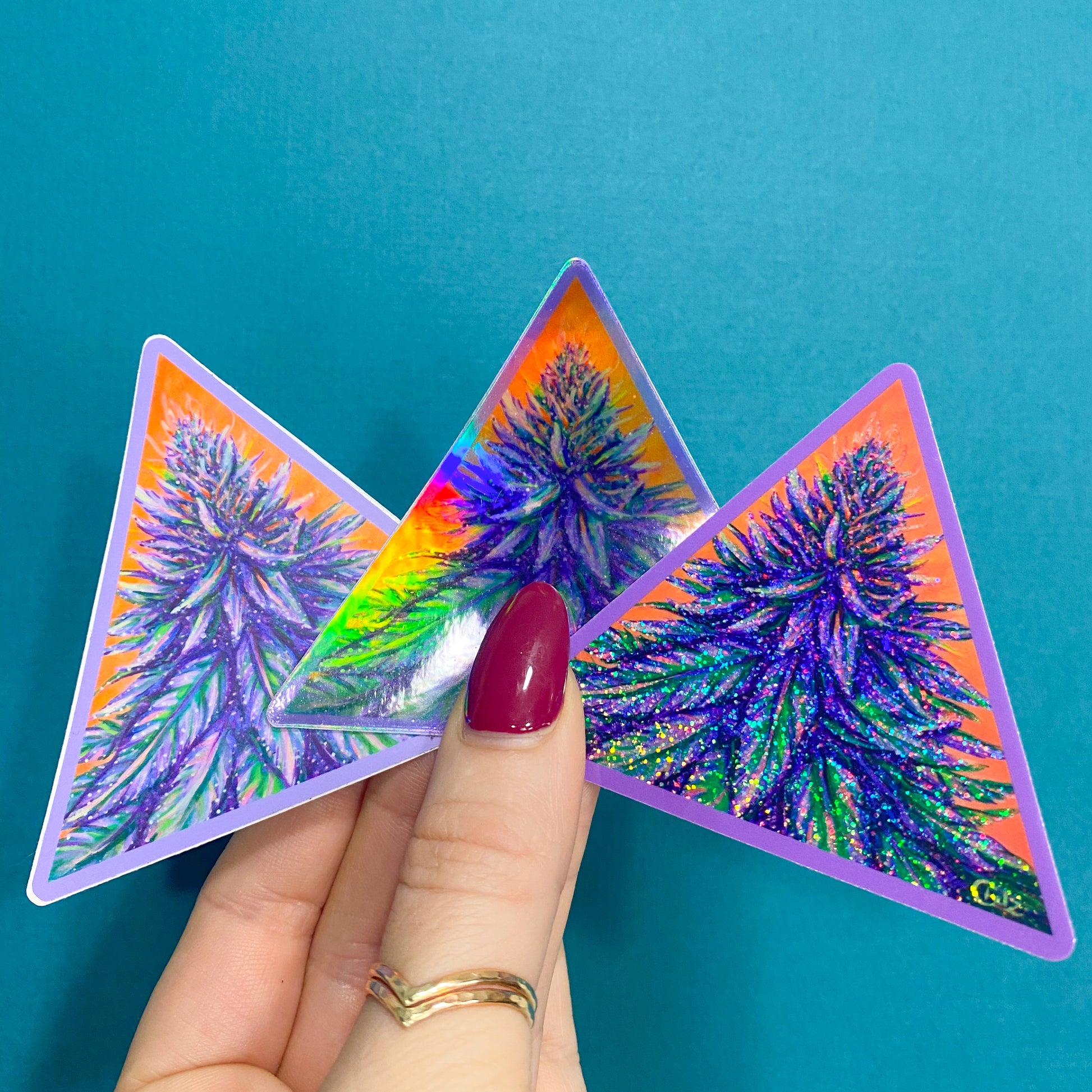 Purple Haze Weed Vinyl Sticker