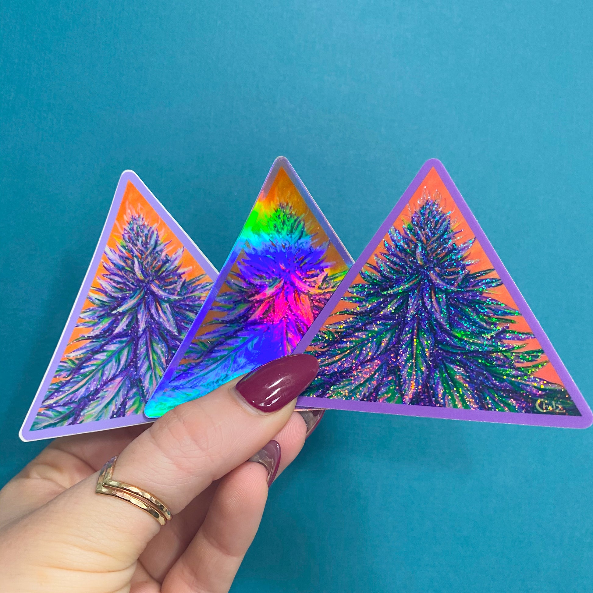 Purple Haze Weed Vinyl Sticker