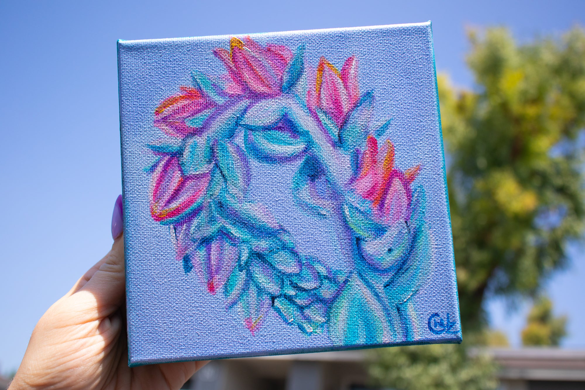 Topsy Turvy Echeveria Original Painting