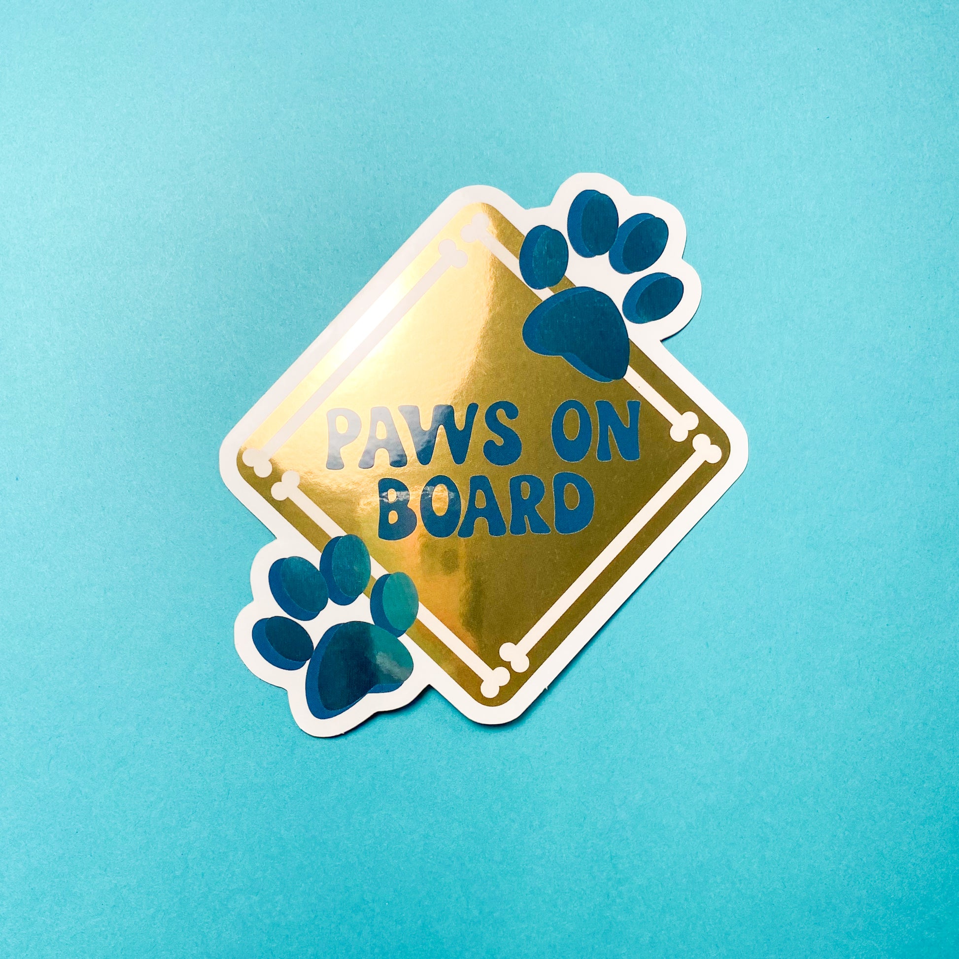 Paws on Board Vinyl Sticker