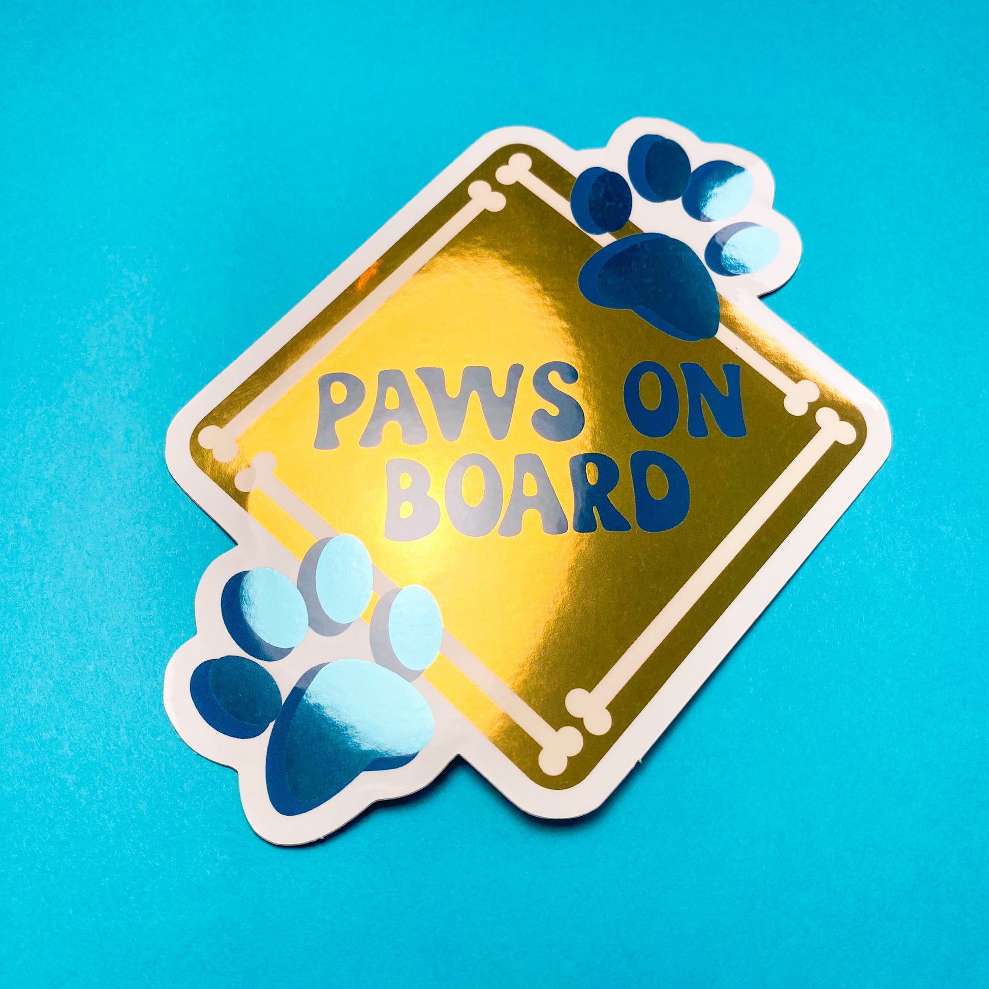 Paws on Board Vinyl Sticker