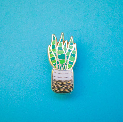 Snake Plant Enamel Pin