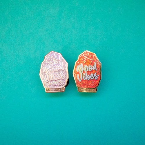 Good Vibes Salt Lamp Enamel Pin