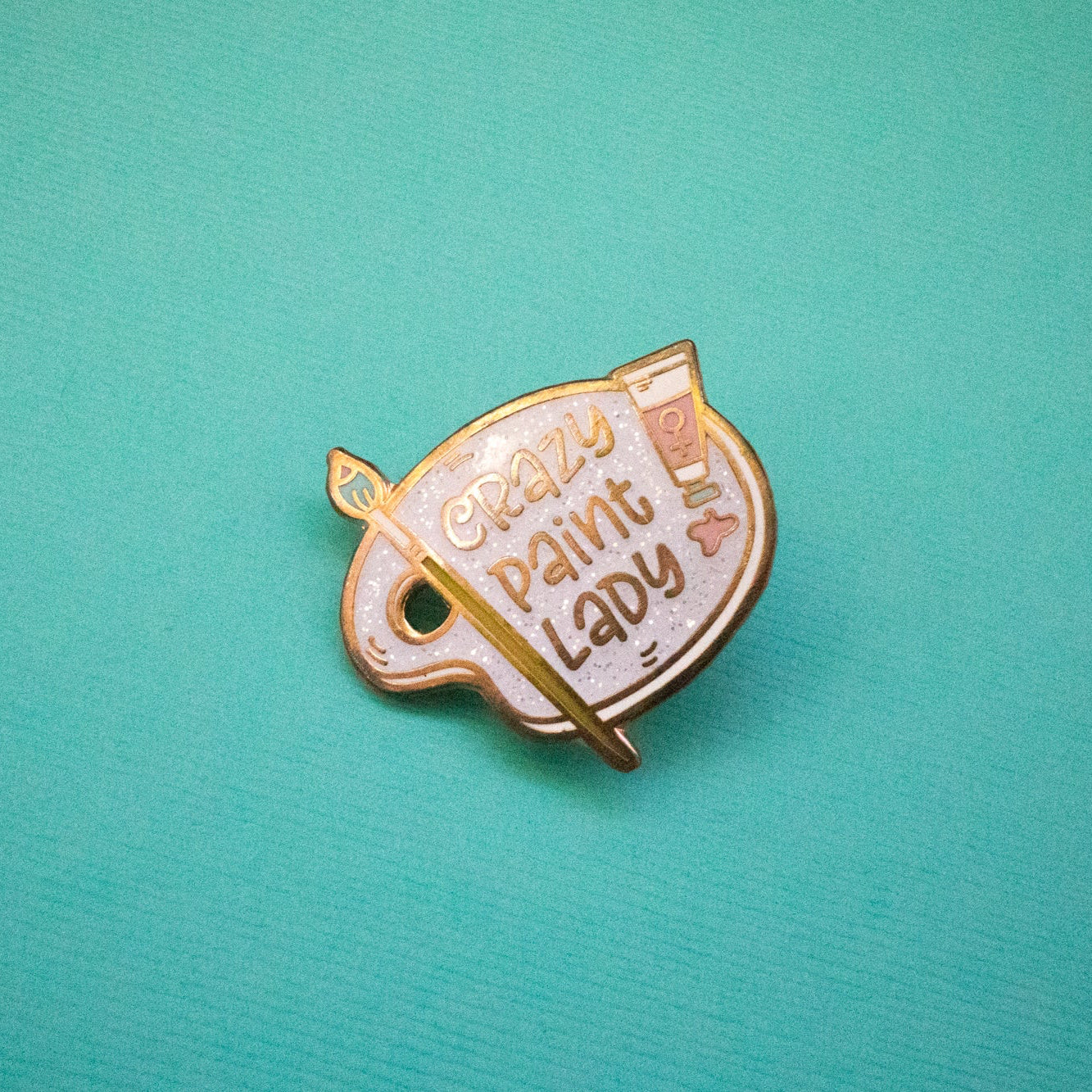 Crazy Paint Lady Enamel Pin