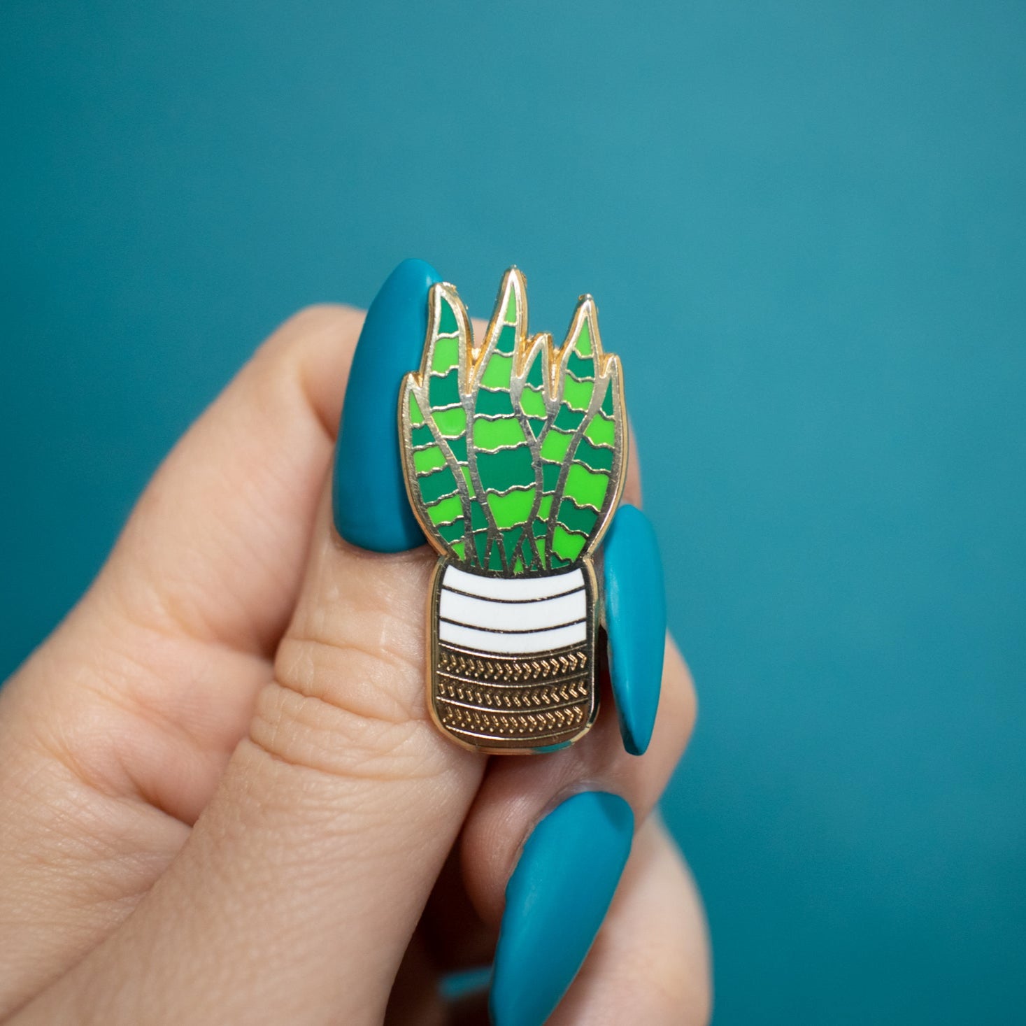 Snake Plant Enamel Pin
