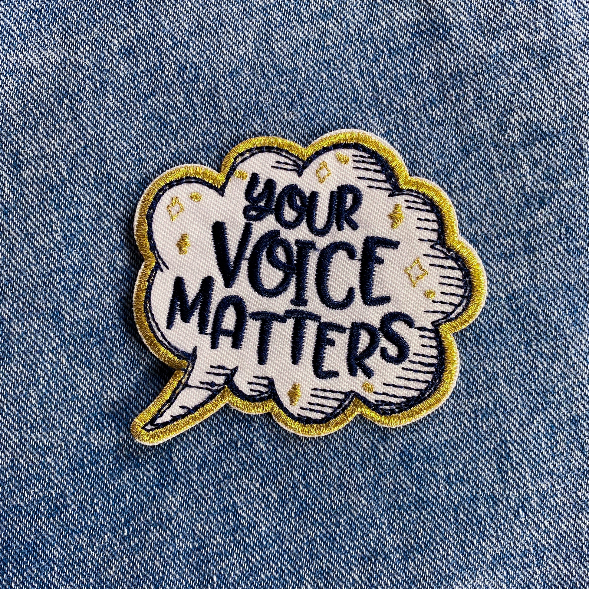 Your Voice Matters Embroidered Iron-On Patch
