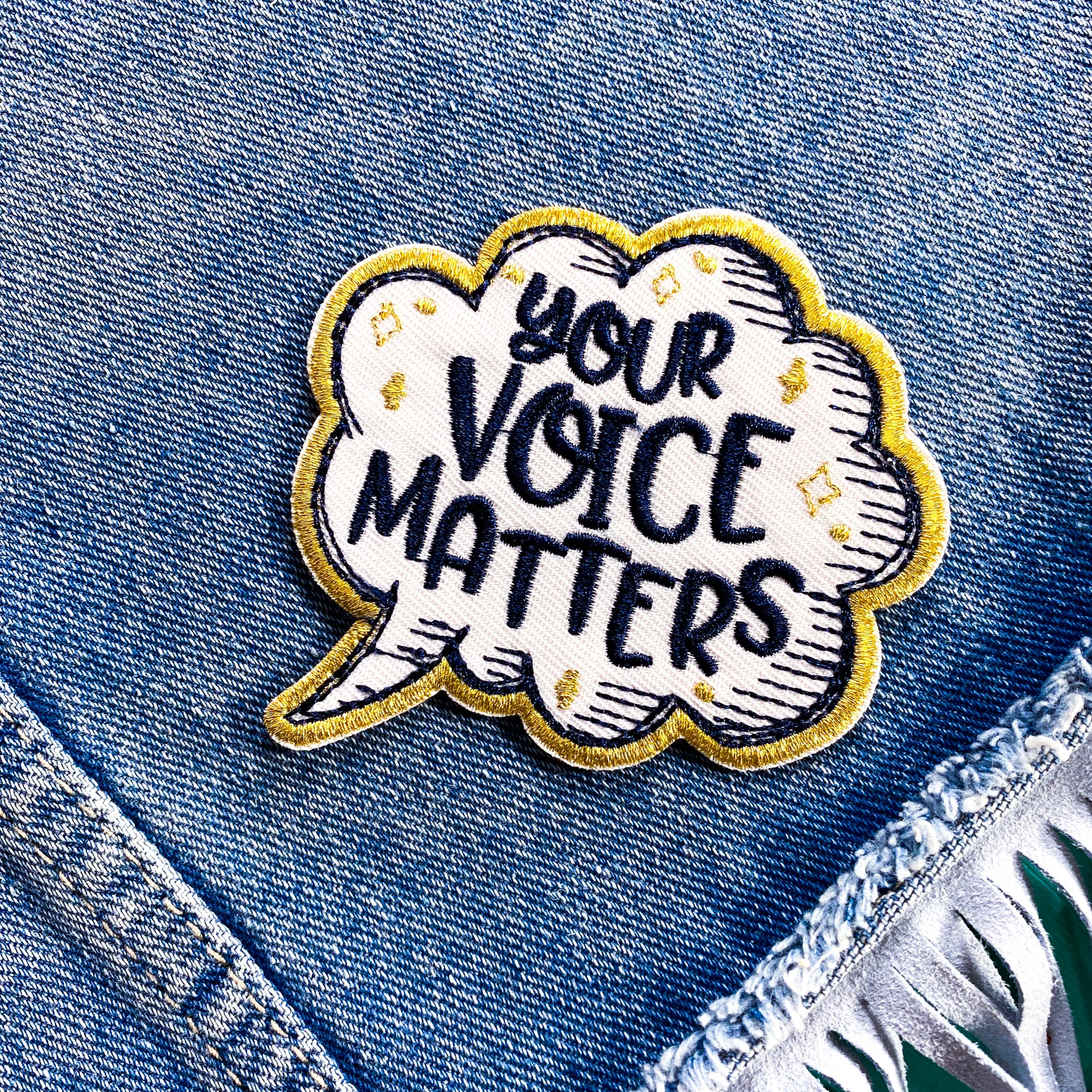 Your Voice Matters Embroidered Iron-On Patch