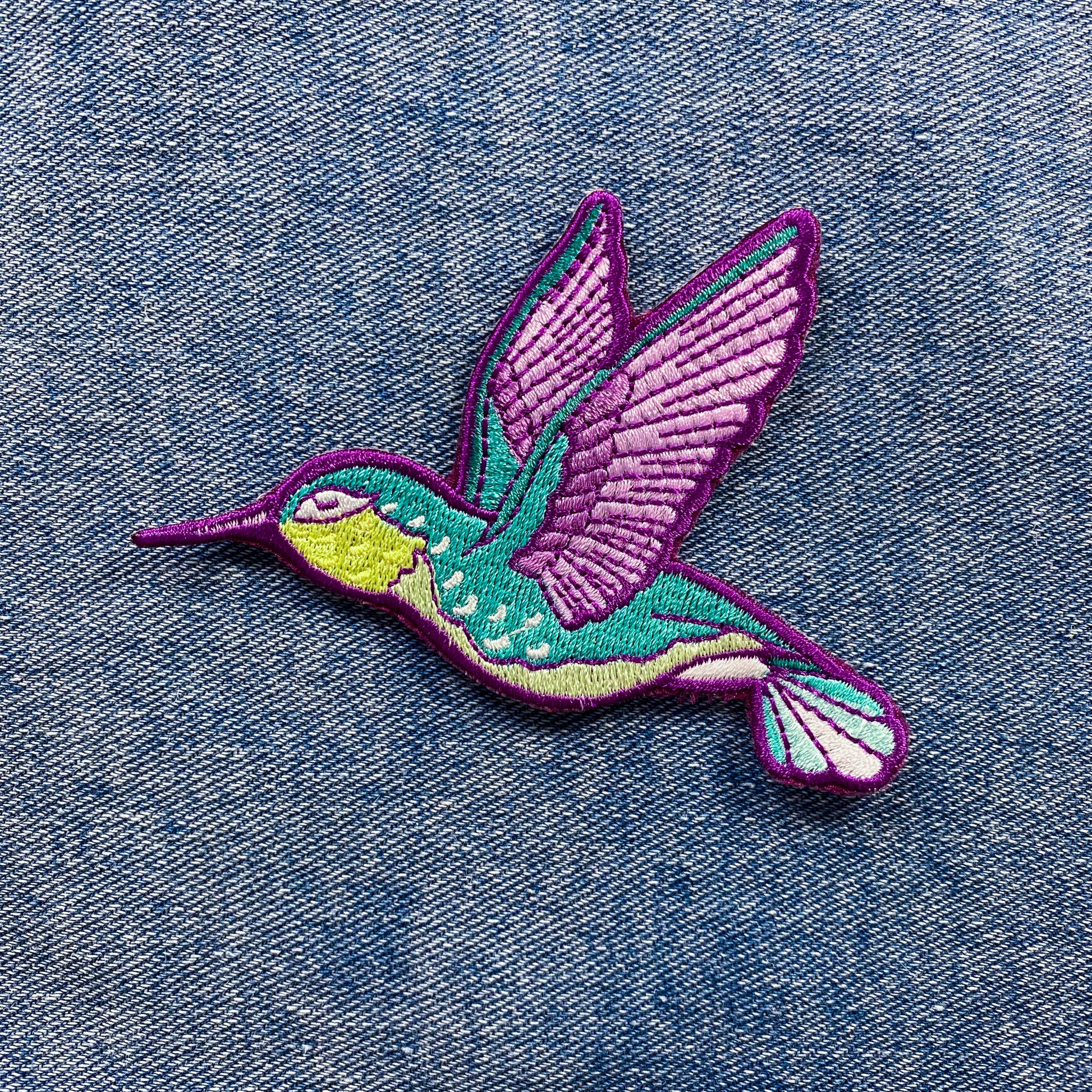 Hummingbird Embroidered Iron-Patch