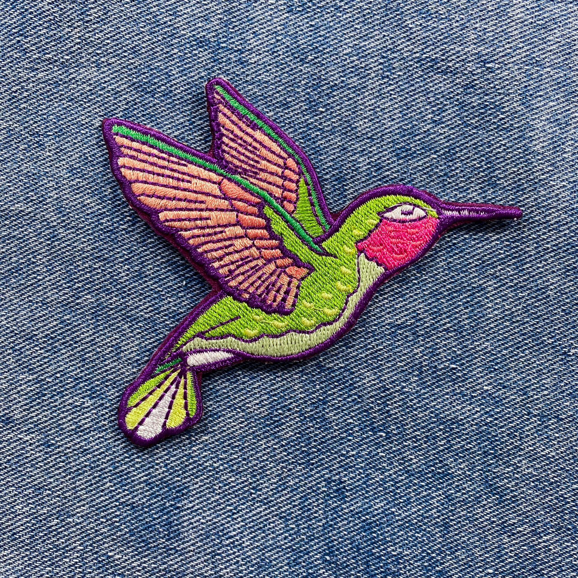 Hummingbird Embroidered Iron-Patch