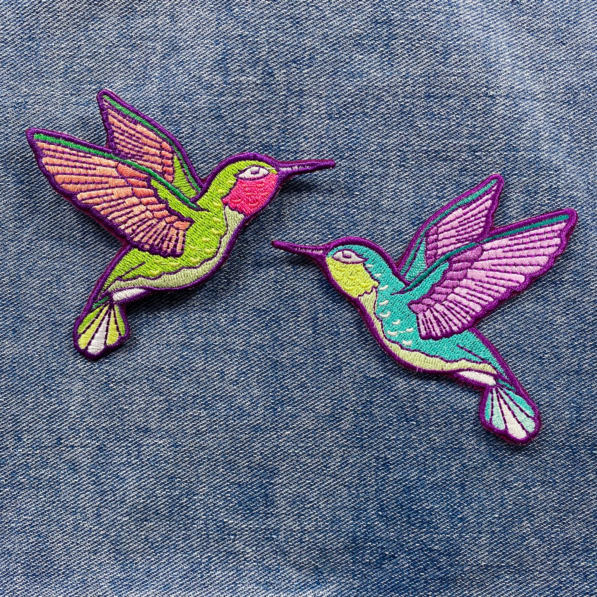 Hummingbird Embroidered Iron-Patch